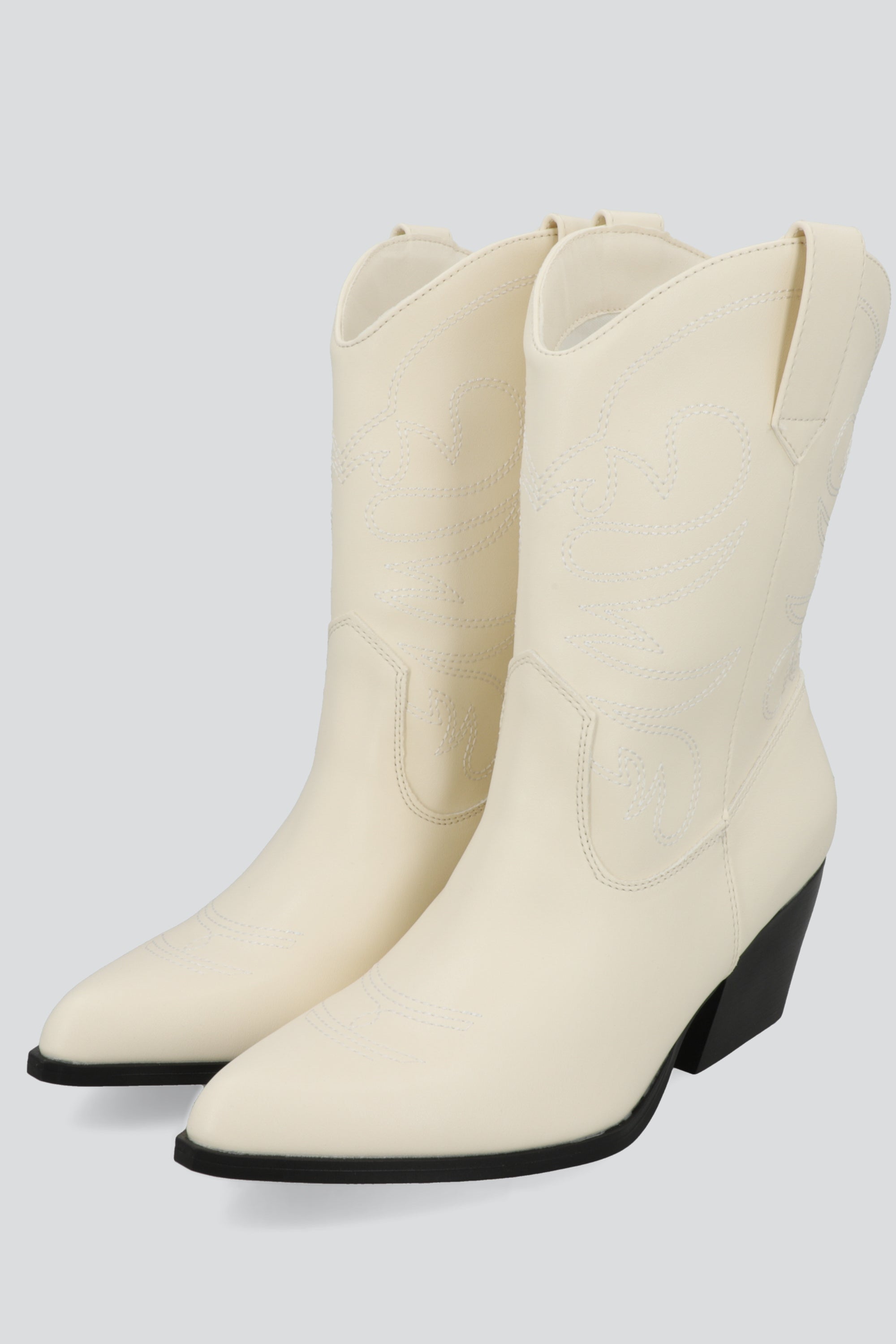 Botin vaquero bordado HUESO