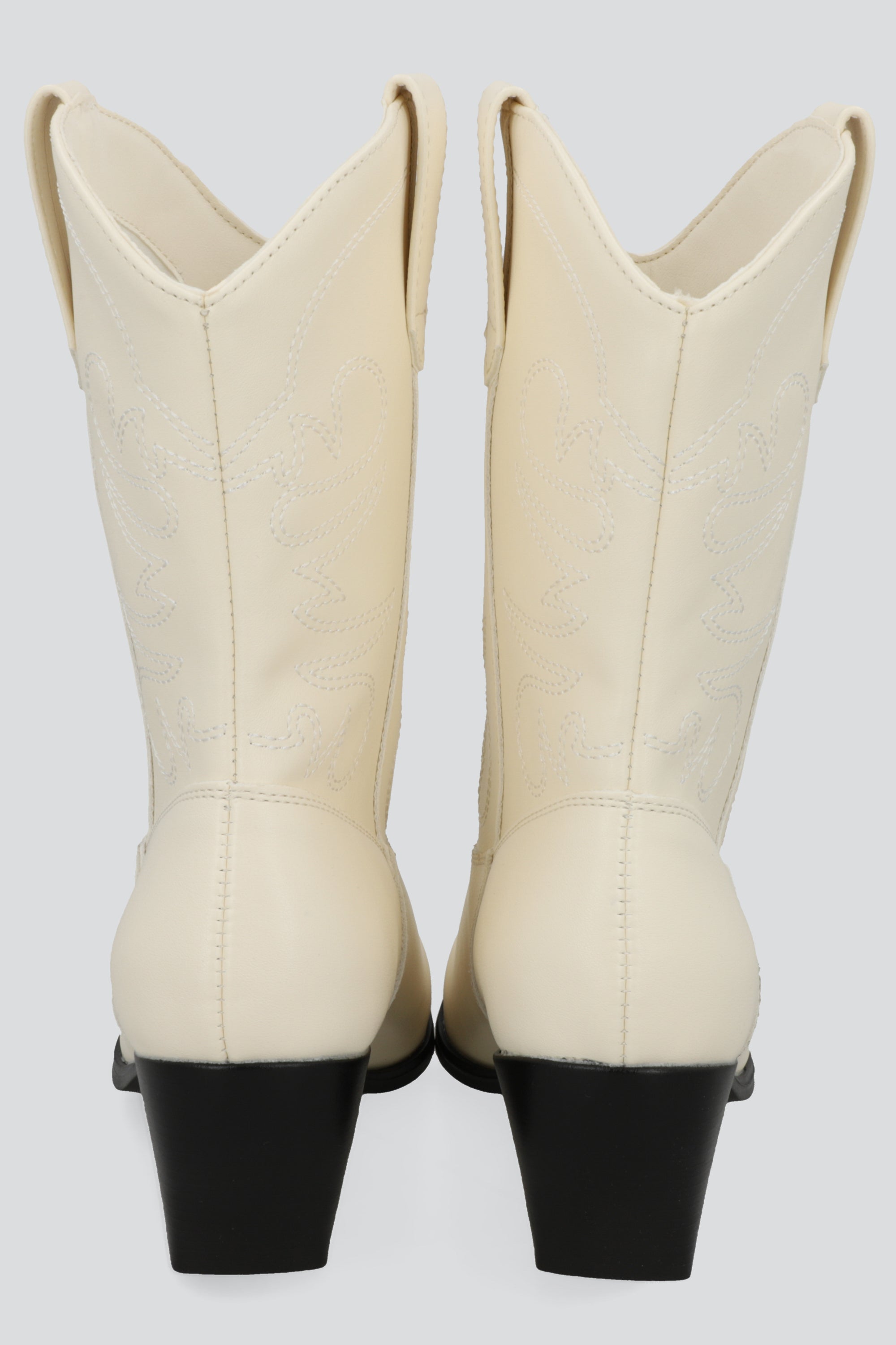 Botin vaquero bordado HUESO