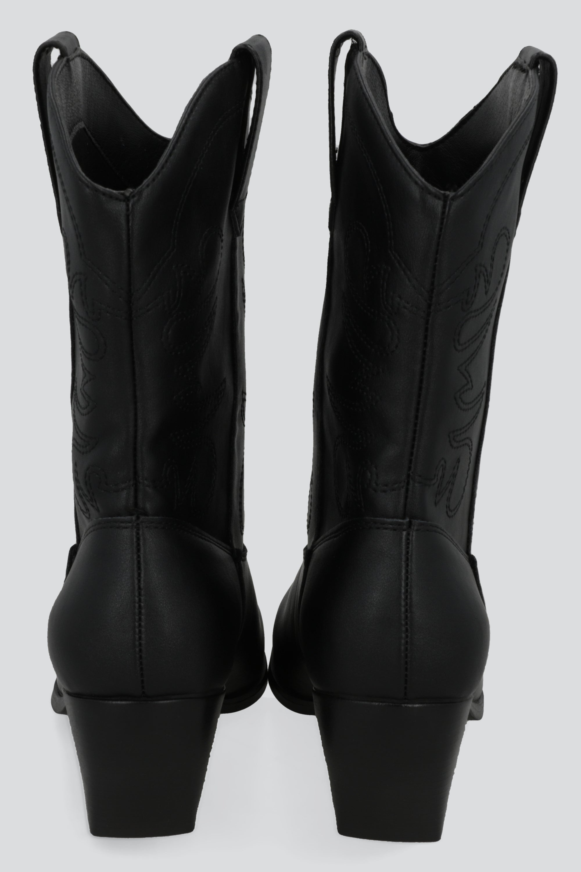 Botin vaquero bordado NEGRO