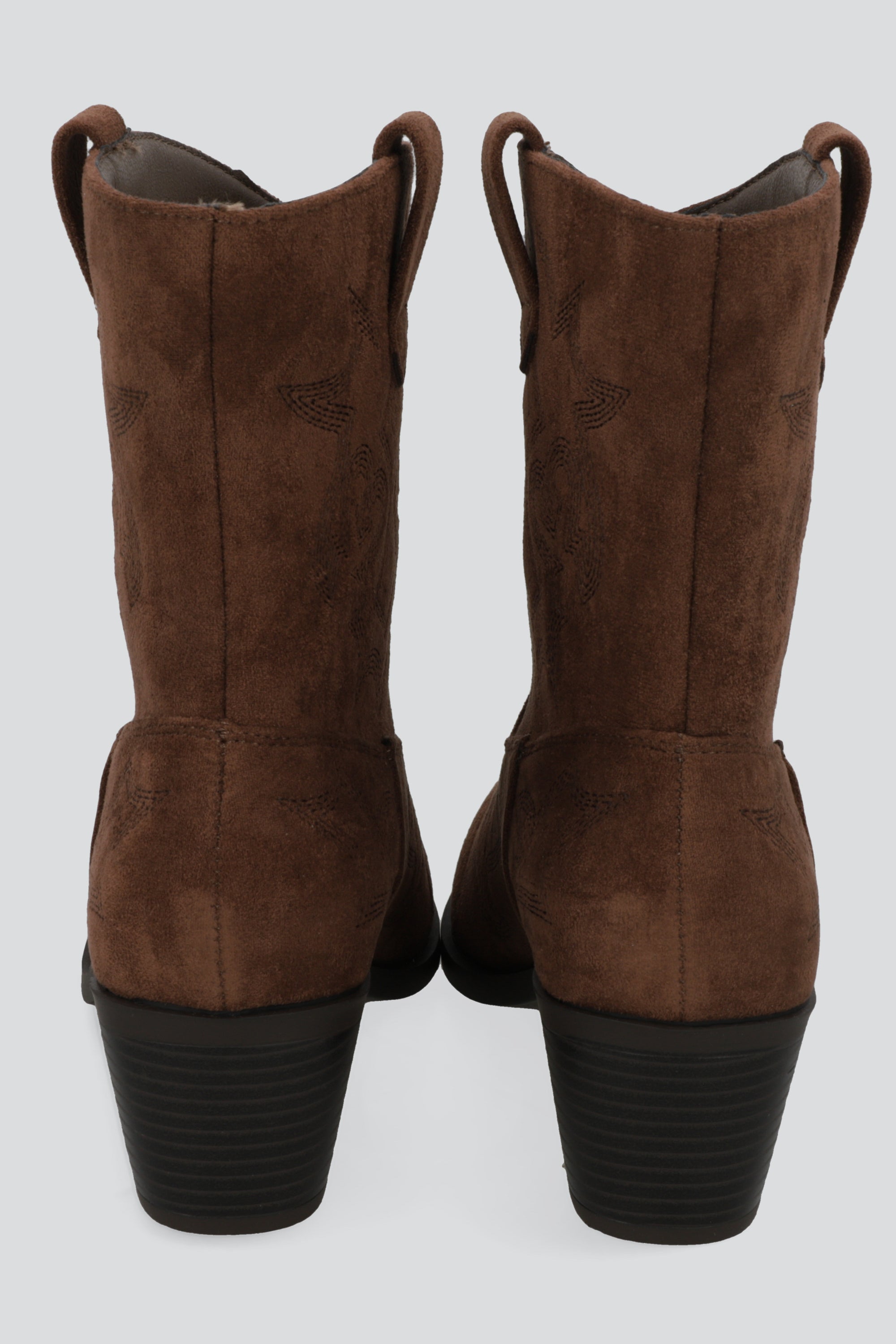 Botin bordado gamucina CAFE