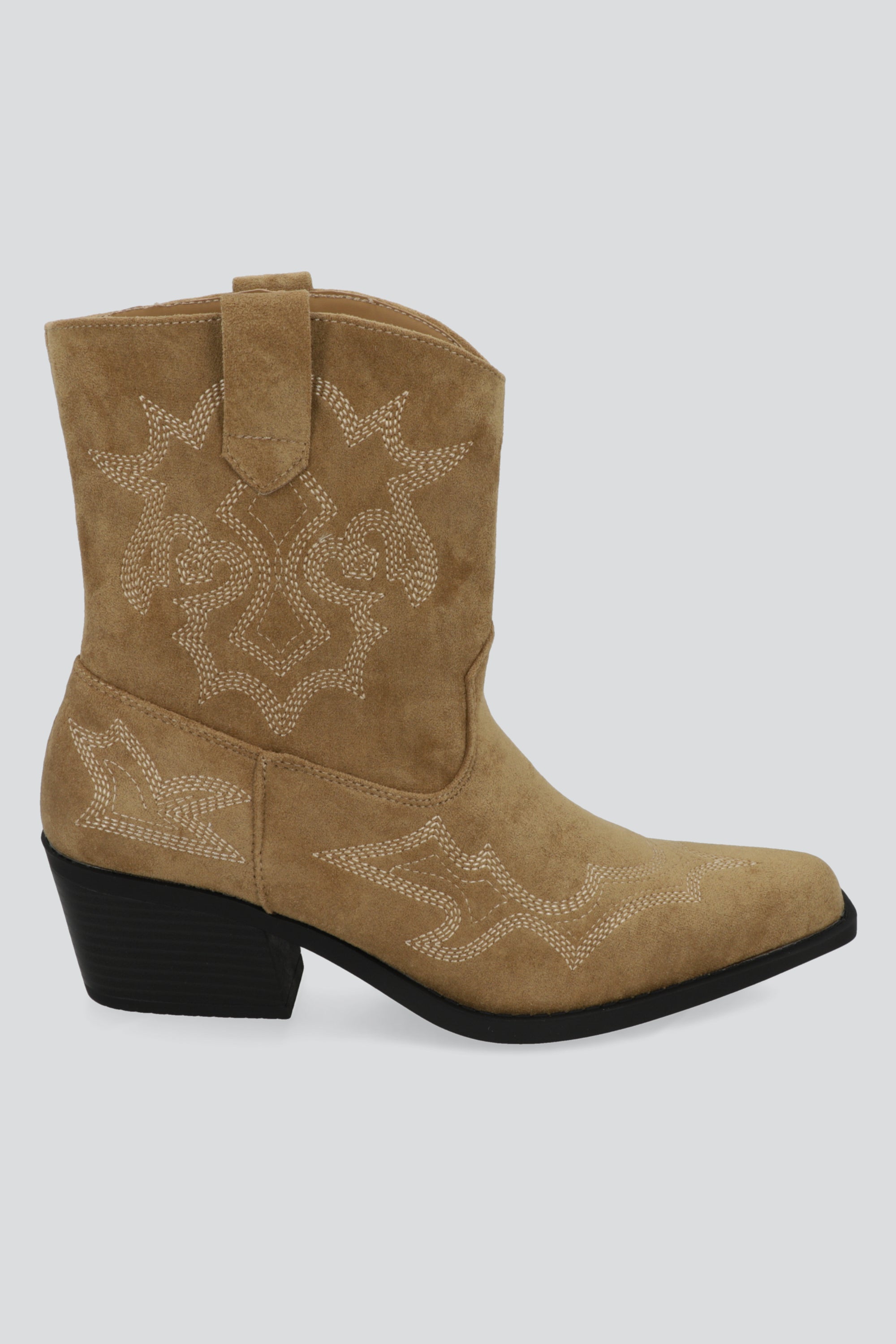 Botin bordado gamucina TAUPE