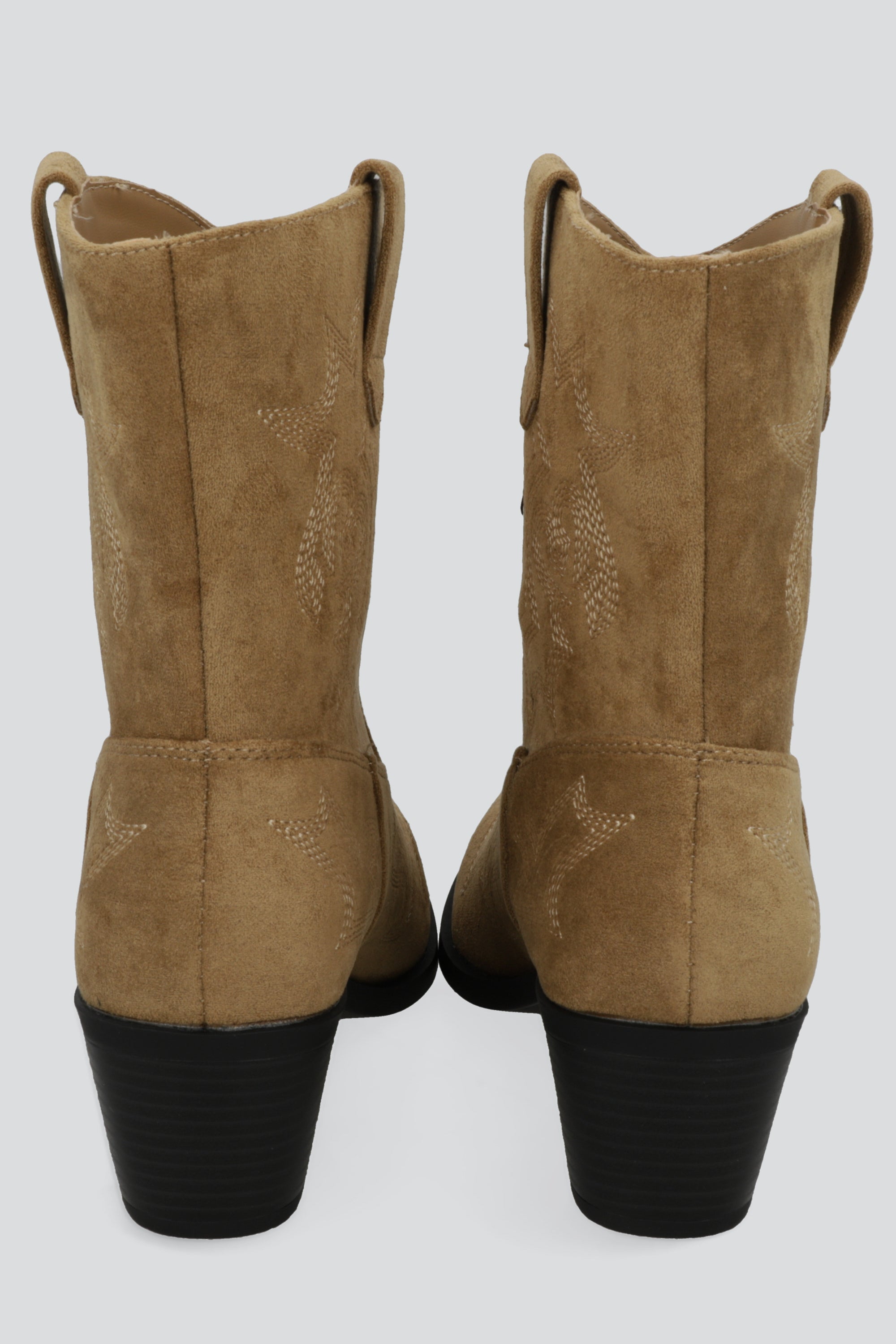 Botin bordado gamucina TAUPE