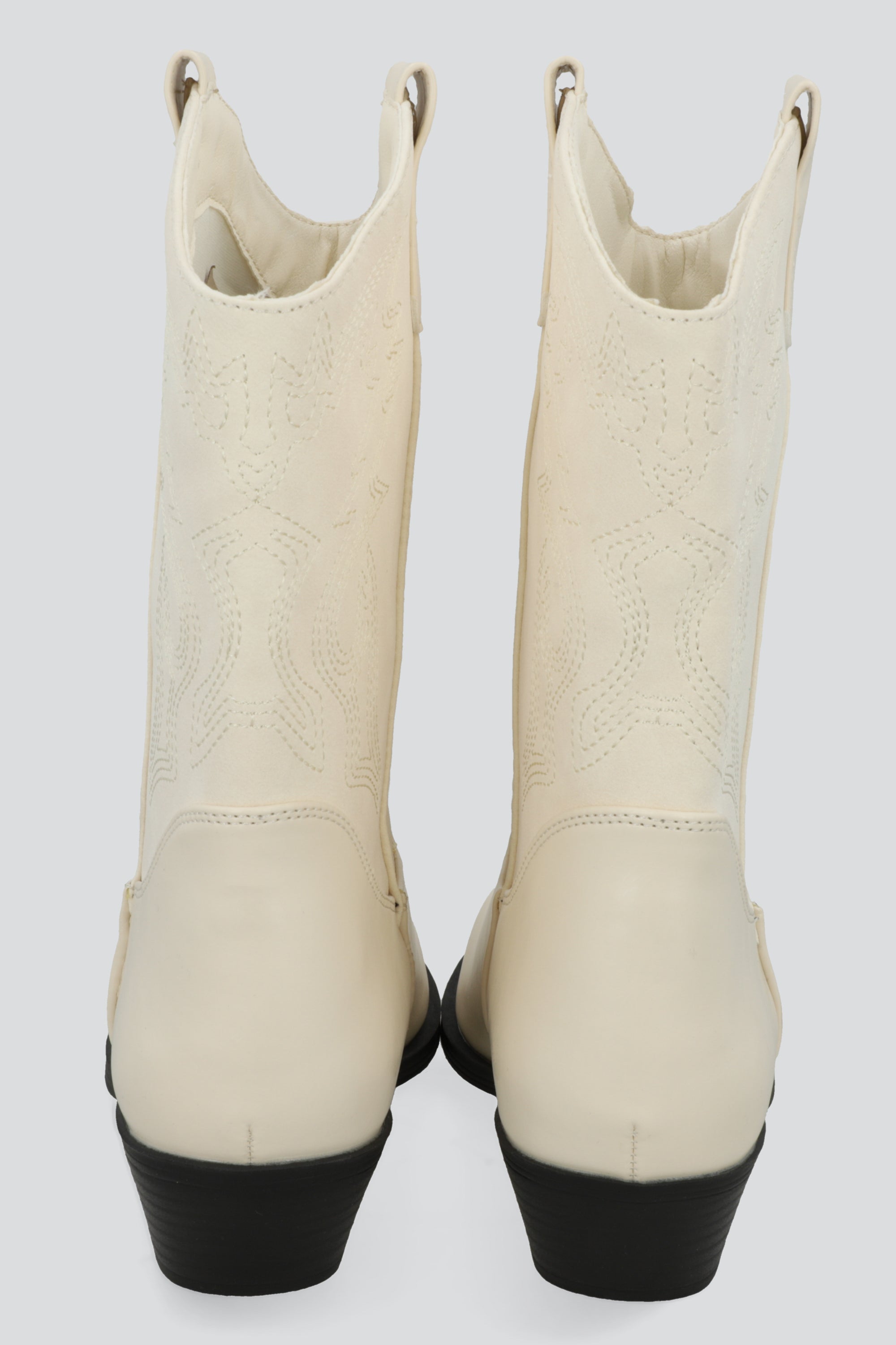 Botin vaquero bordado contraste HUESO