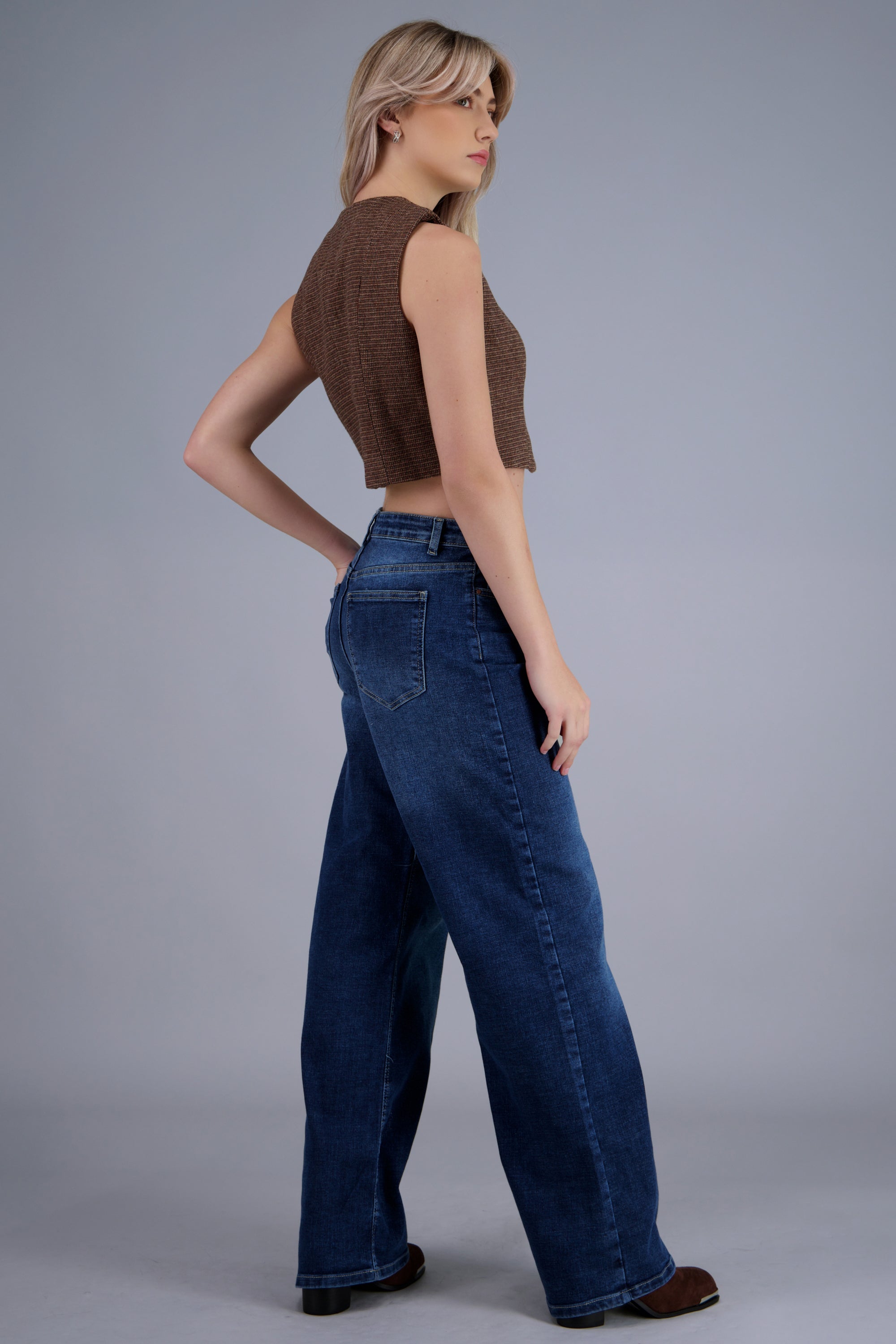 jeans straight fit DARK WASH