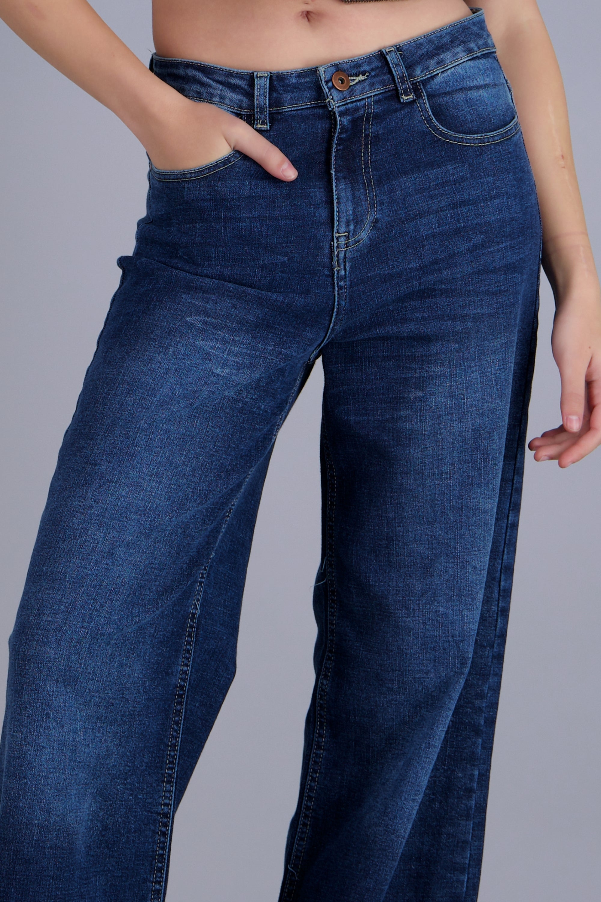 jeans straight fit DARK WASH