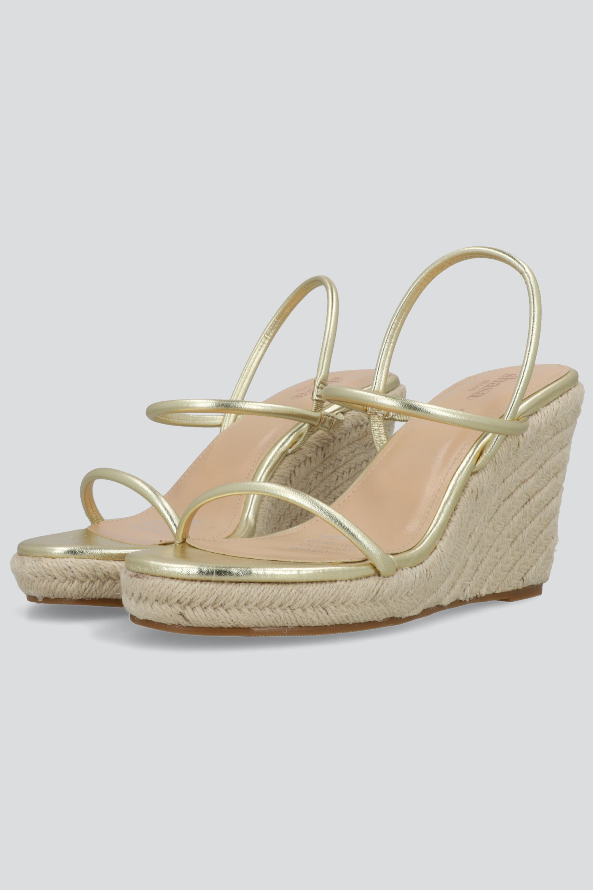 Cuña alta tiras delgadas ORO