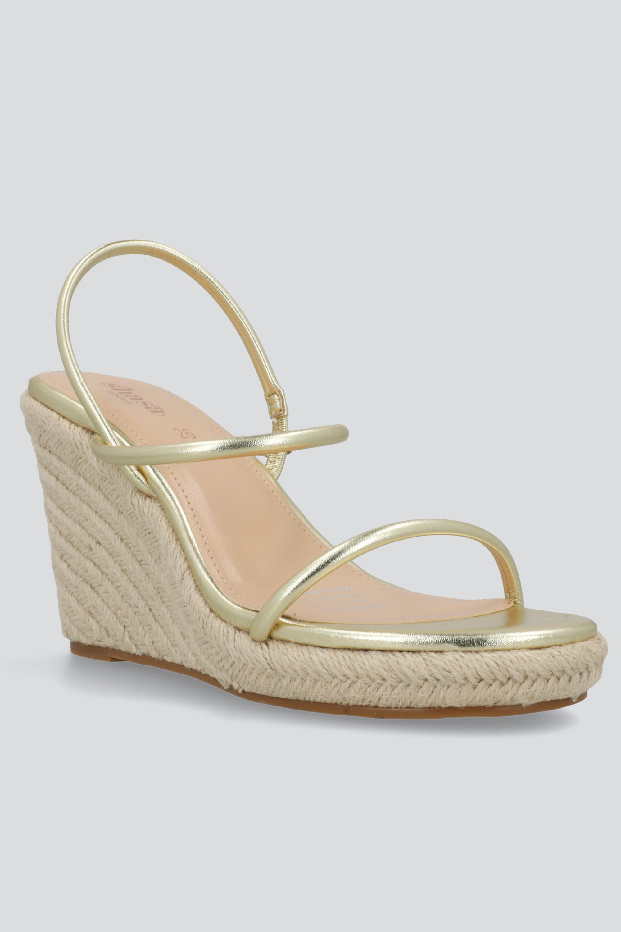 Cuña alta tiras delgadas ORO