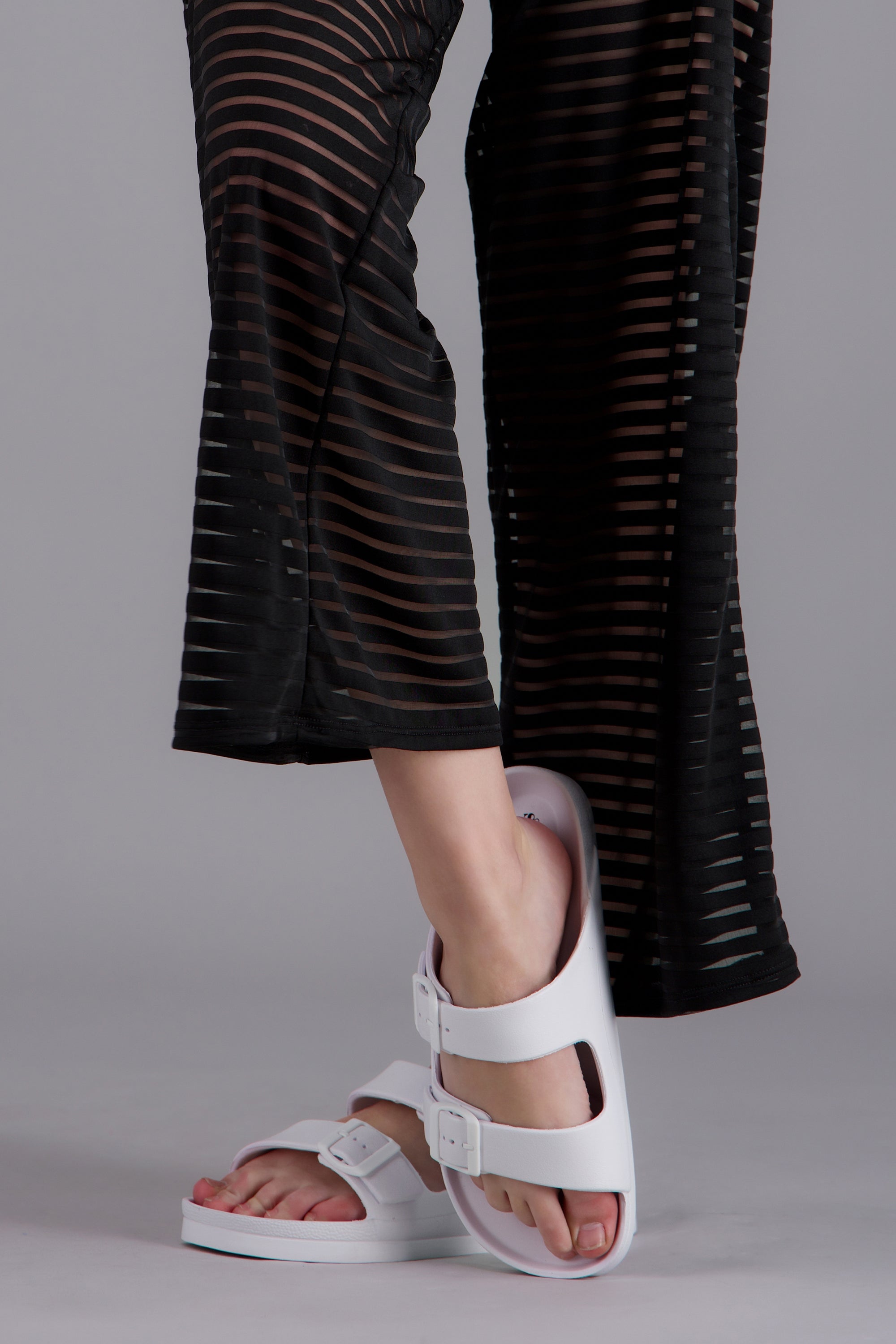 Sandalia eva dos tiras hebilla BLANCO