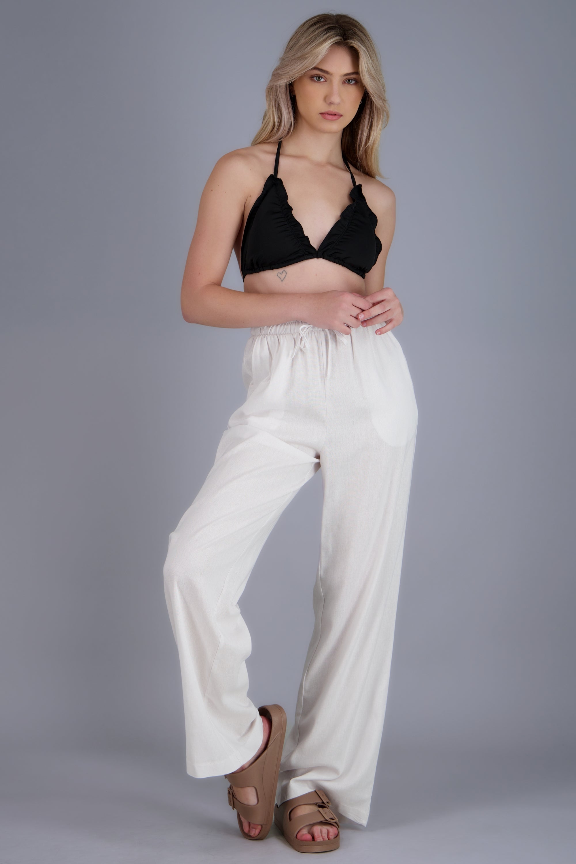 Sandalia eva dos tiras hebilla TAUPE