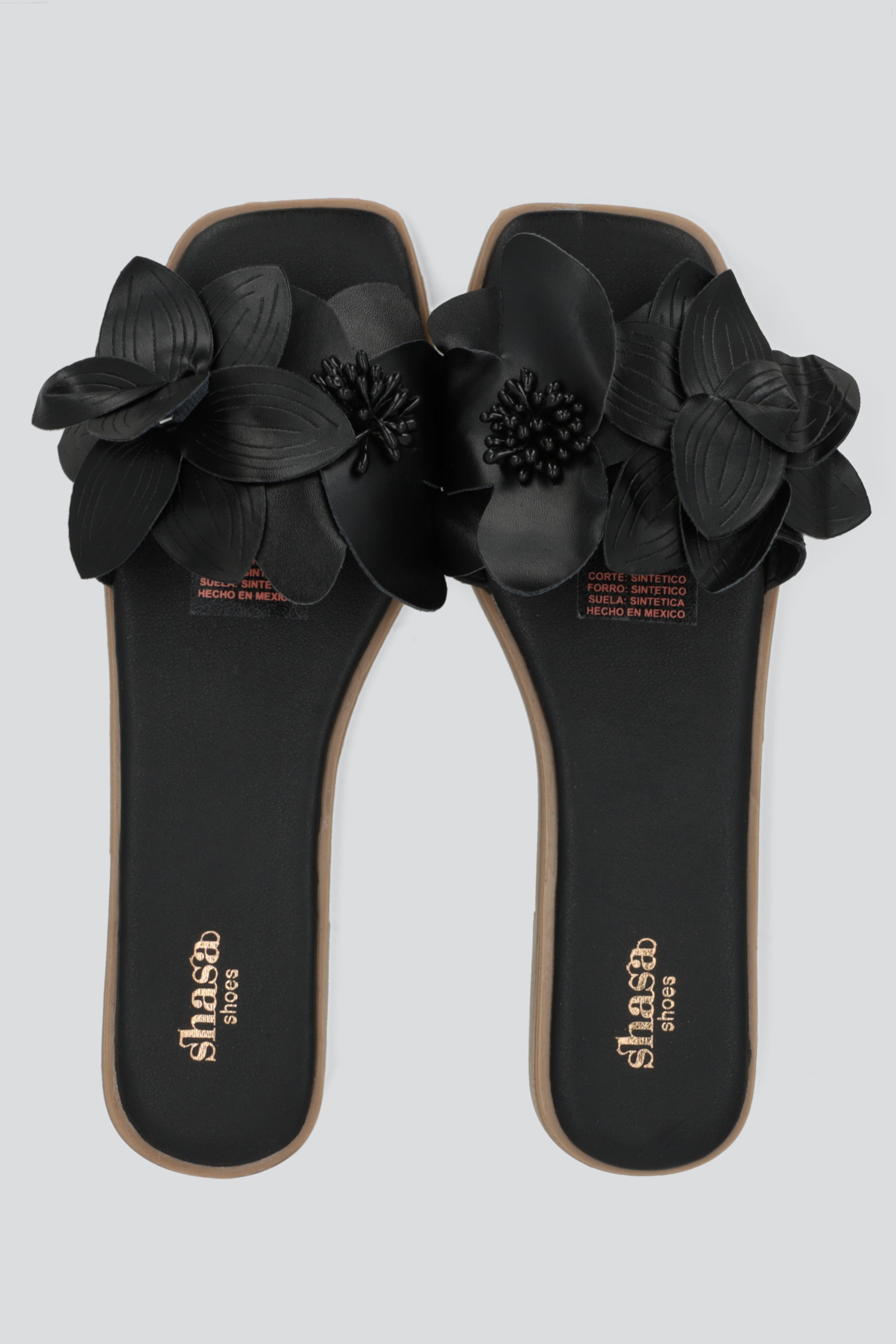 Sandalia flores maxi NEGRO