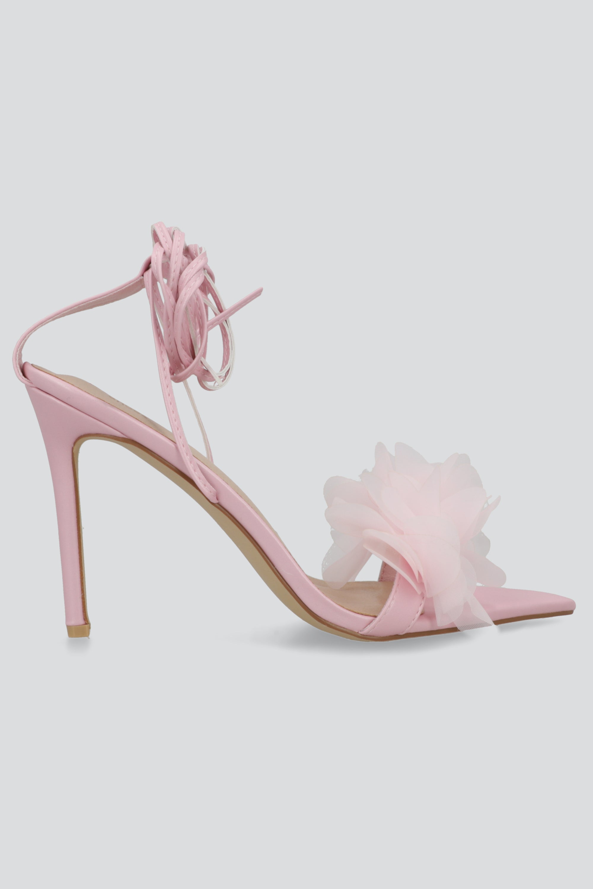 Tacon flores tul lace up BLUSH