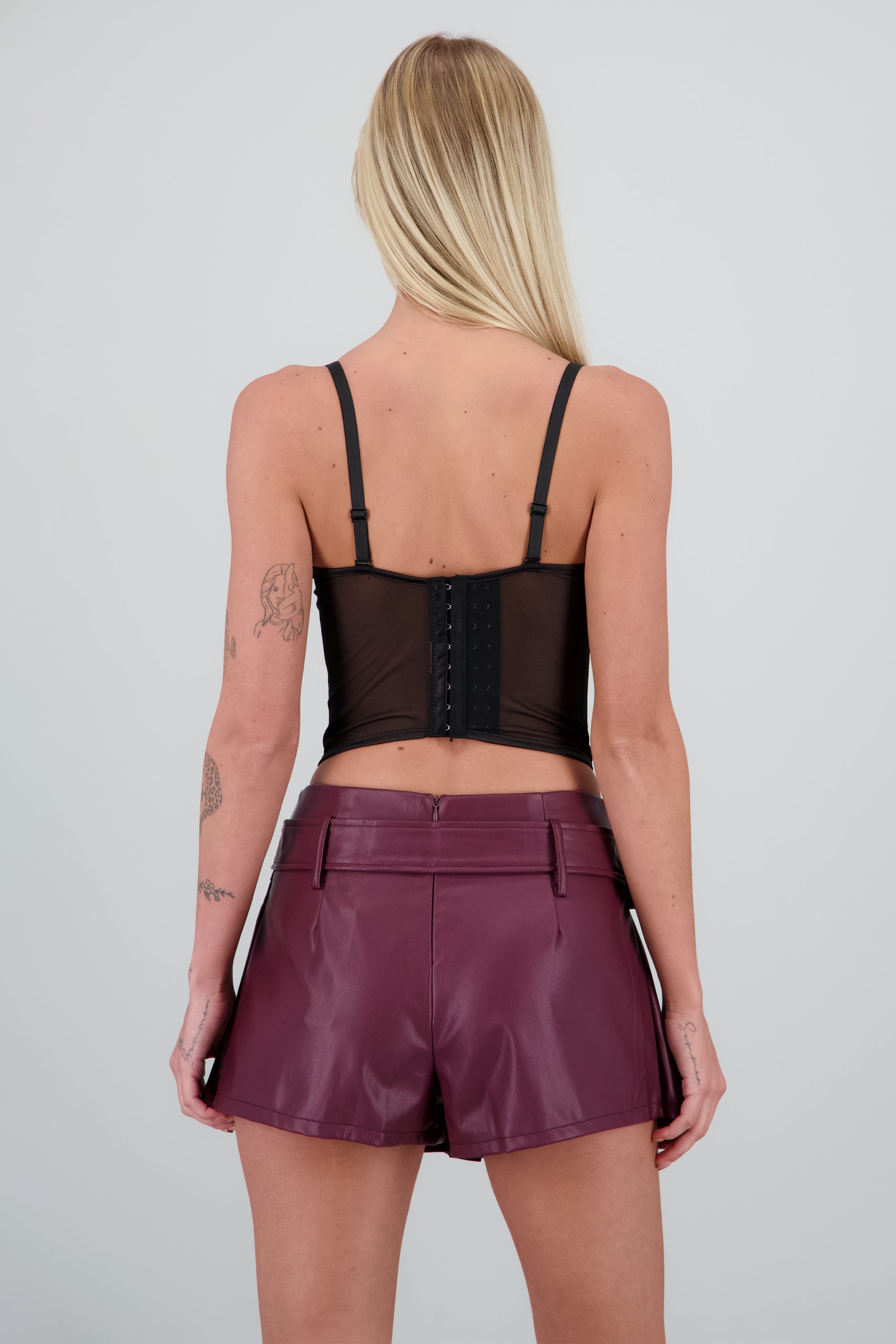 Corset strapless de encaje NEGRO