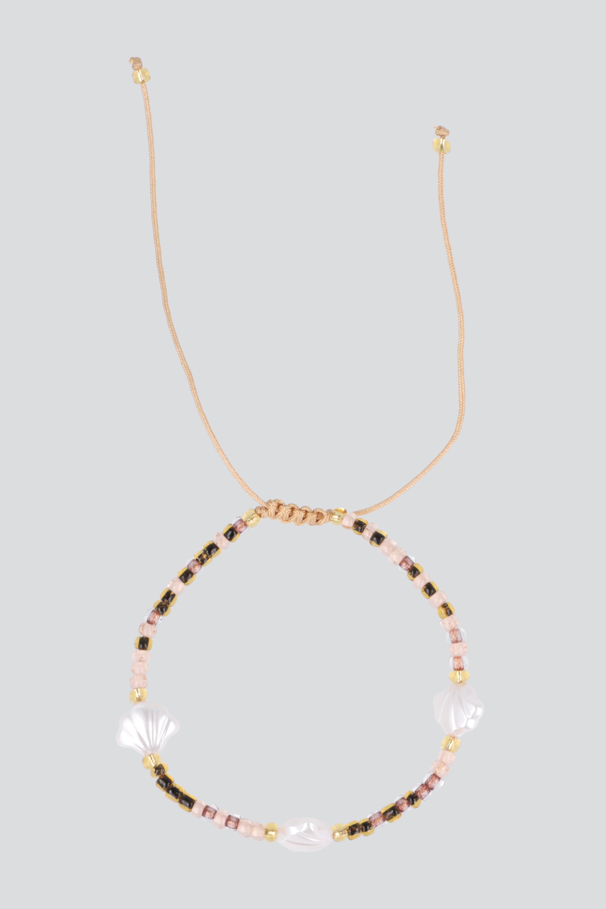 Anklet beads mini conchitas AMARILLO