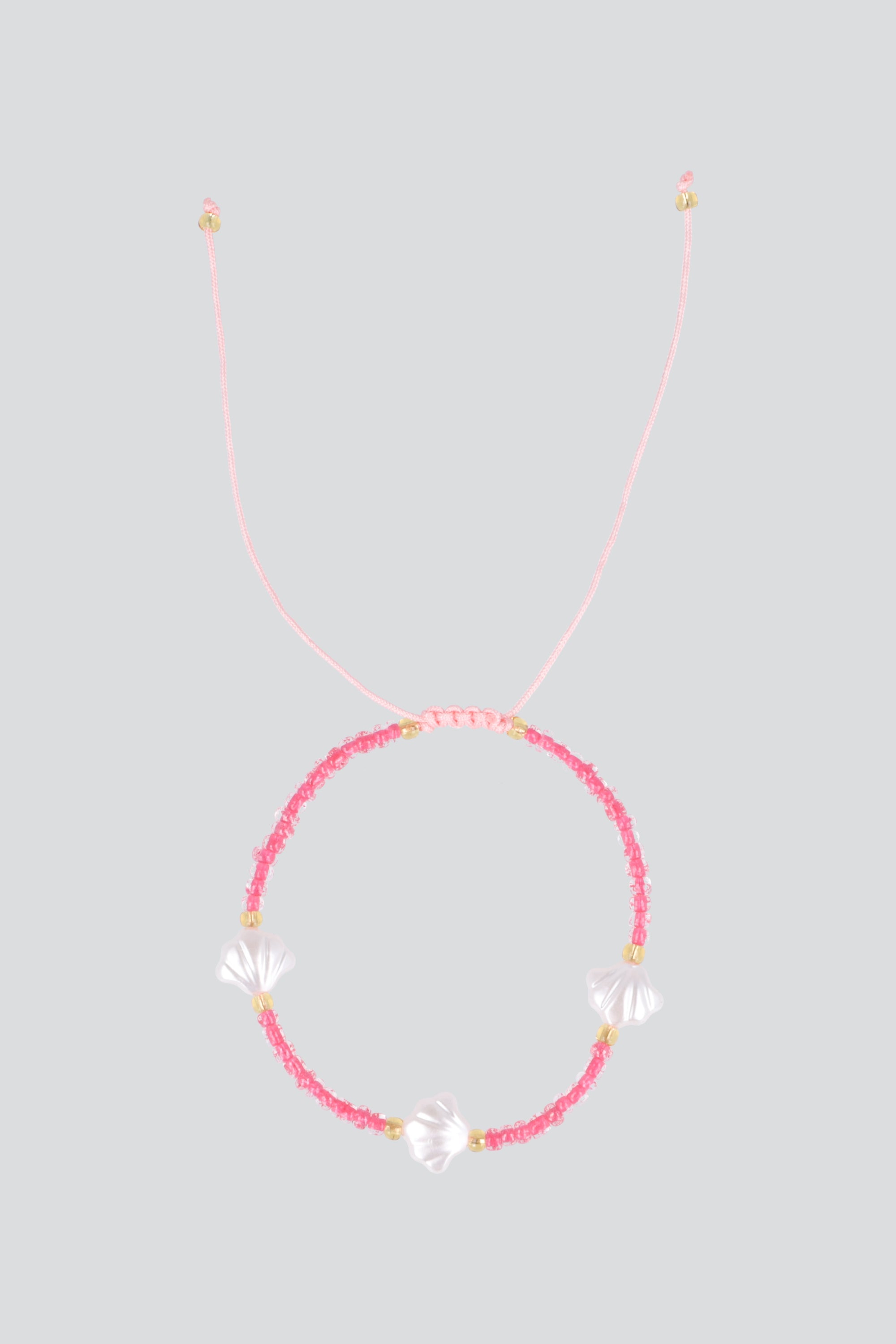 Anklet beads mini conchitas ROJO