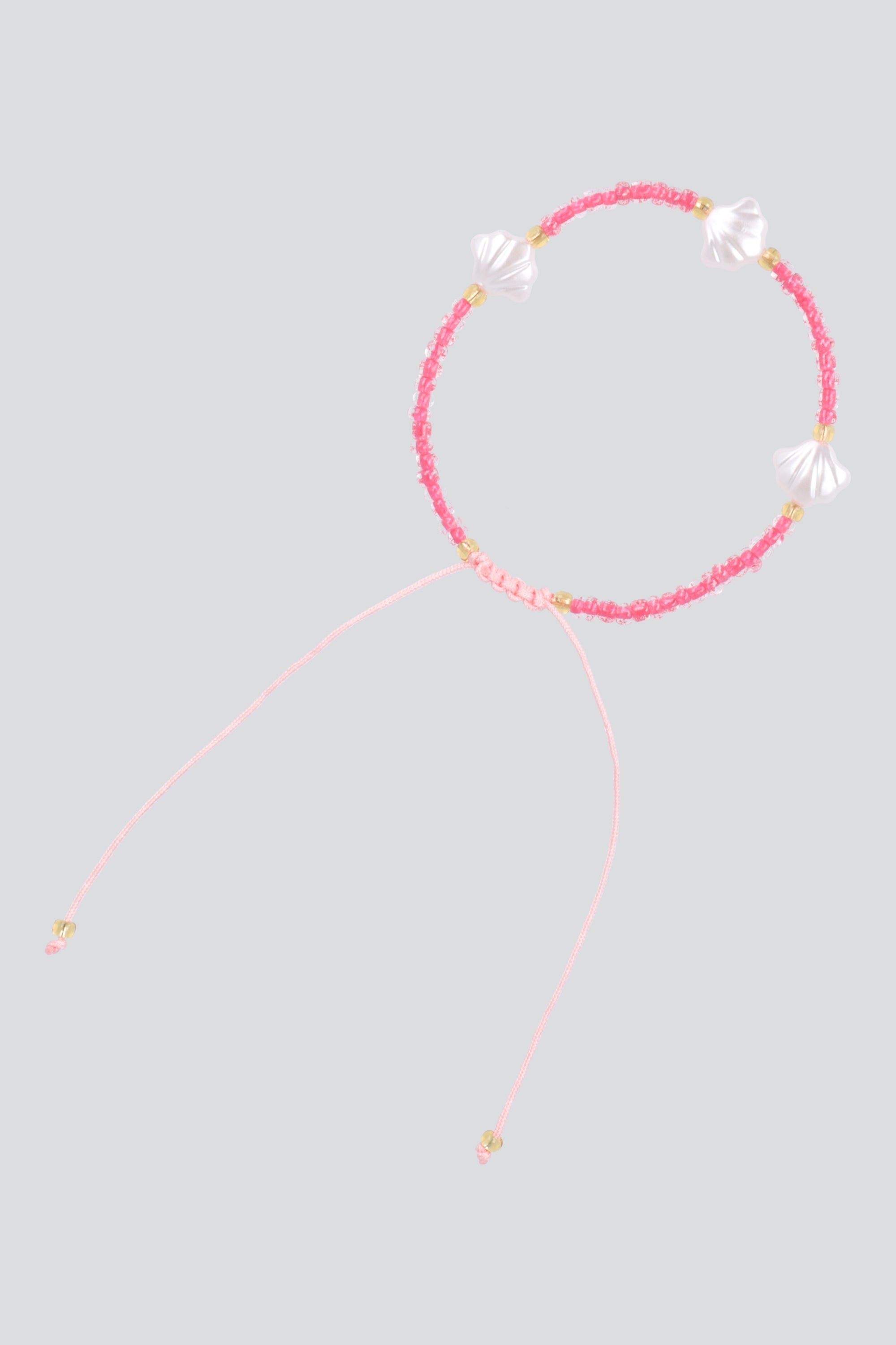 Anklet beads mini conchitas ROJO