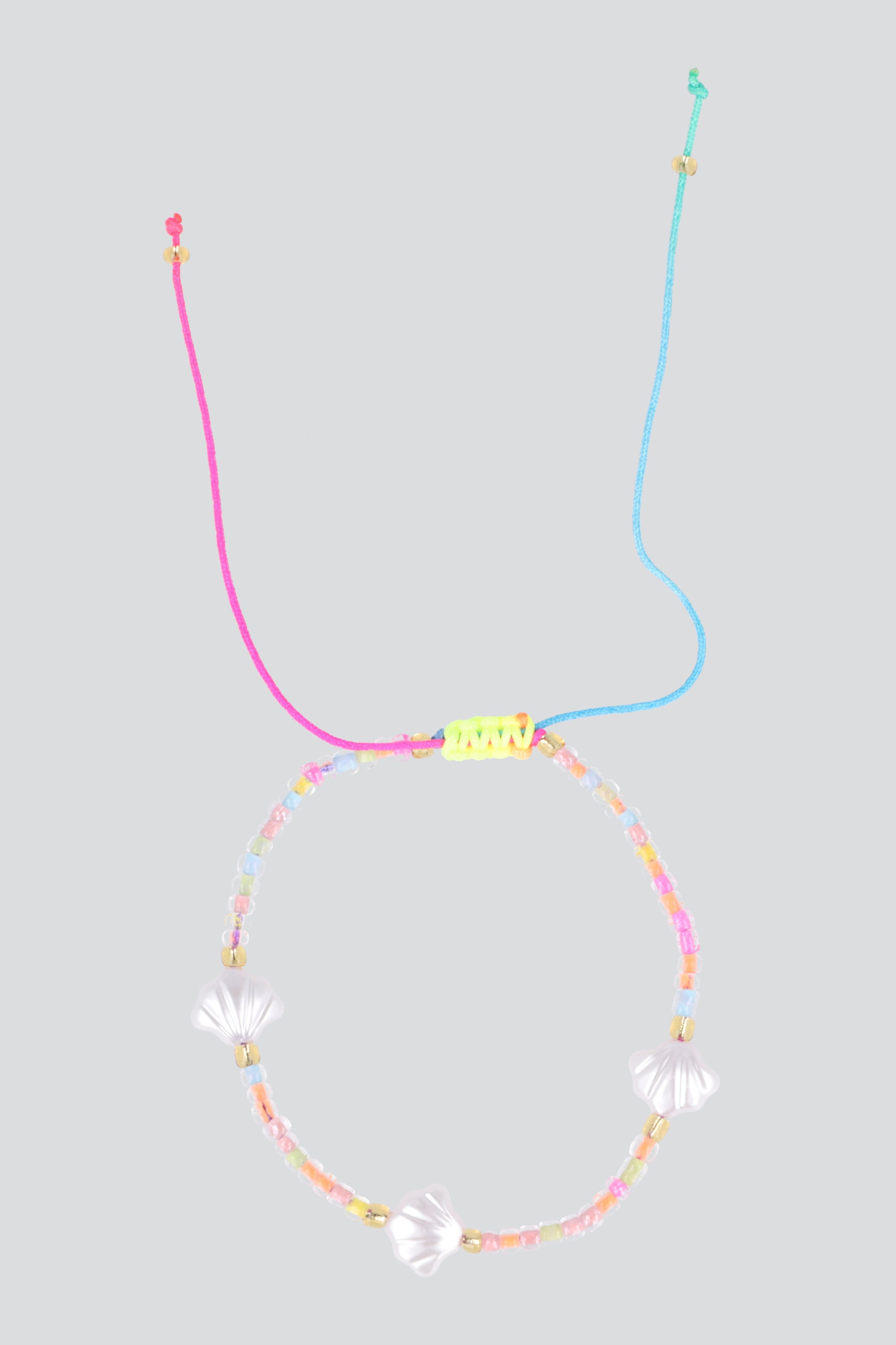 Anklet beads mini conchitas ROSA