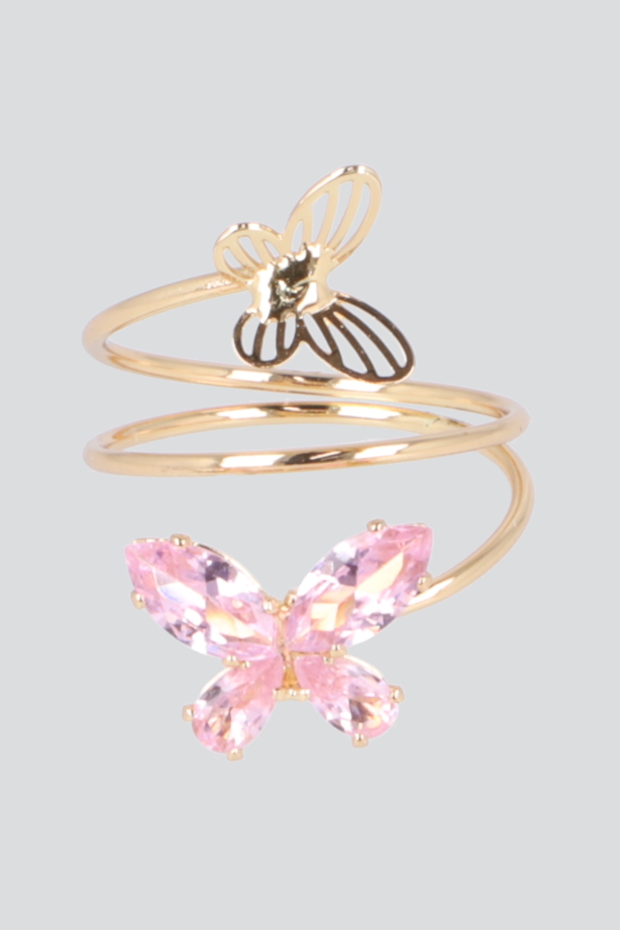 ANILLO TWIST MARIPOSA COLOR ROSA