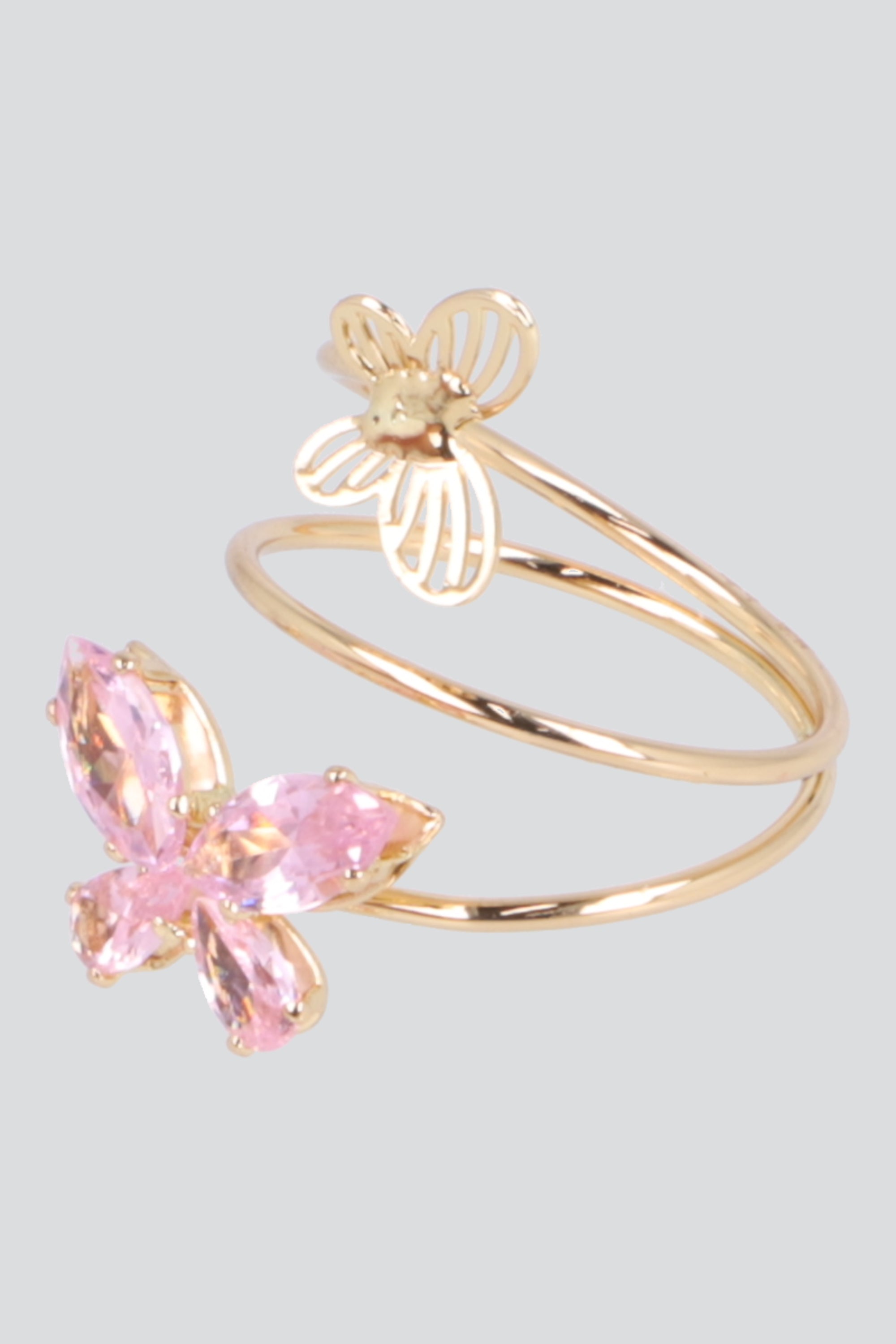 ANILLO TWIST MARIPOSA COLOR ROSA