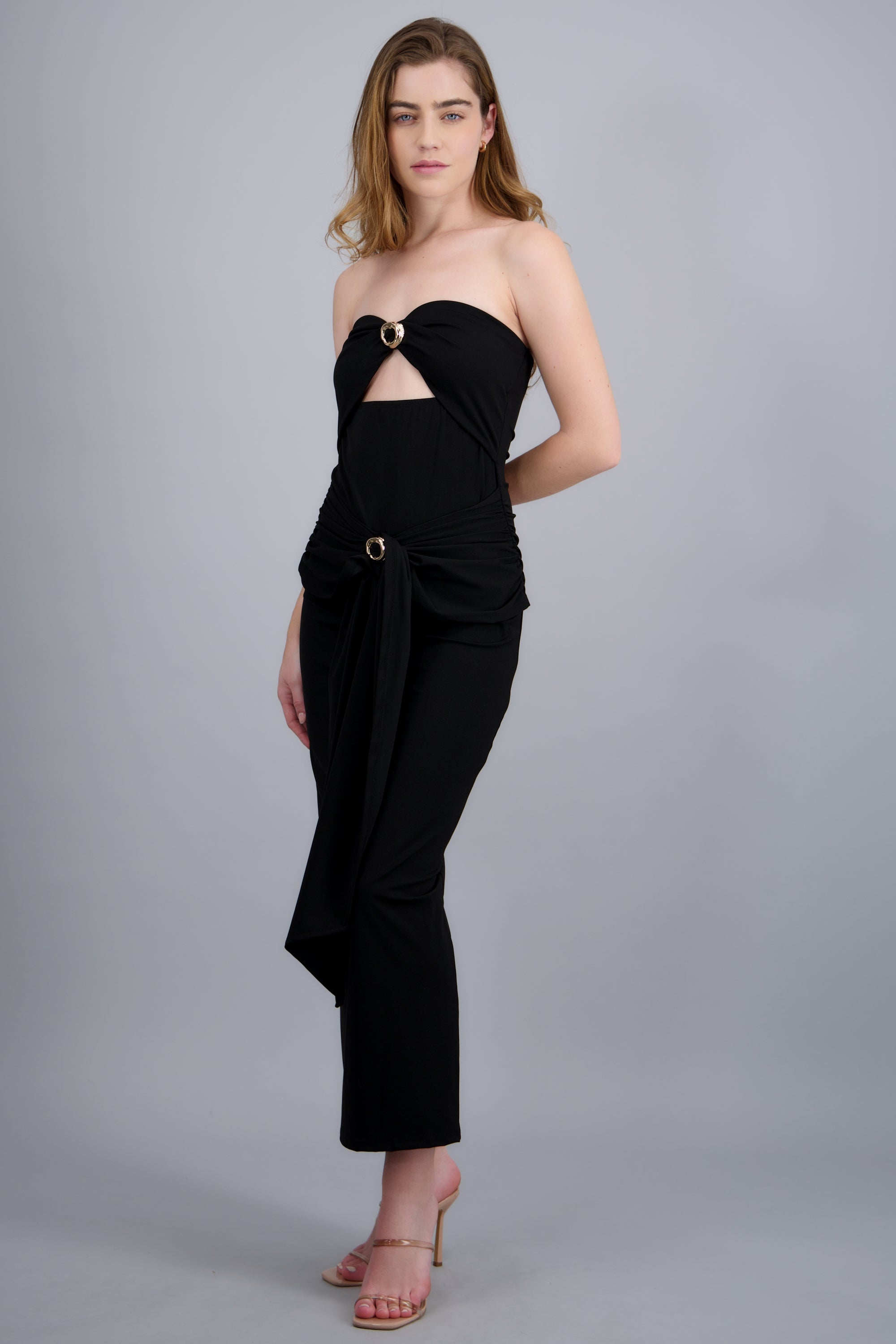 Vestido strapless cut out NEGRO