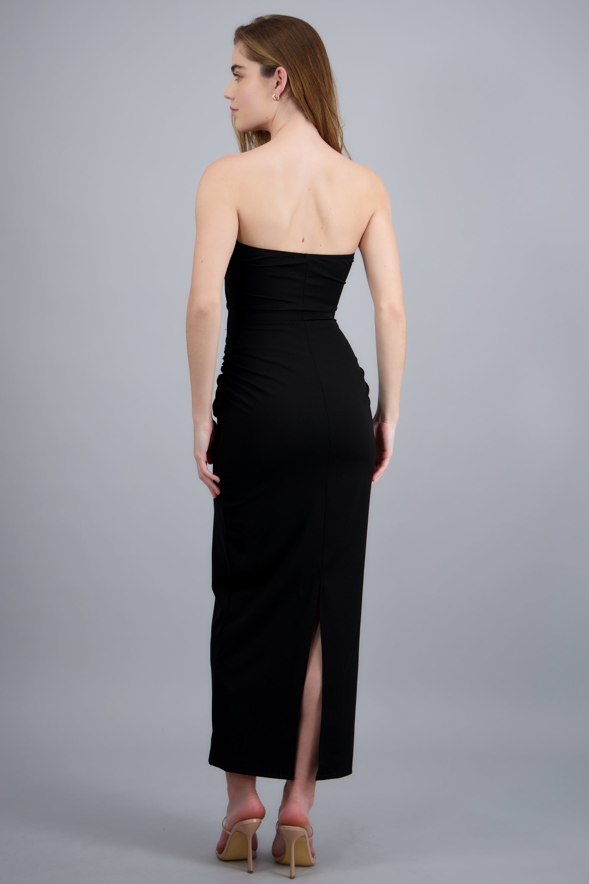 Vestido strapless cut out NEGRO