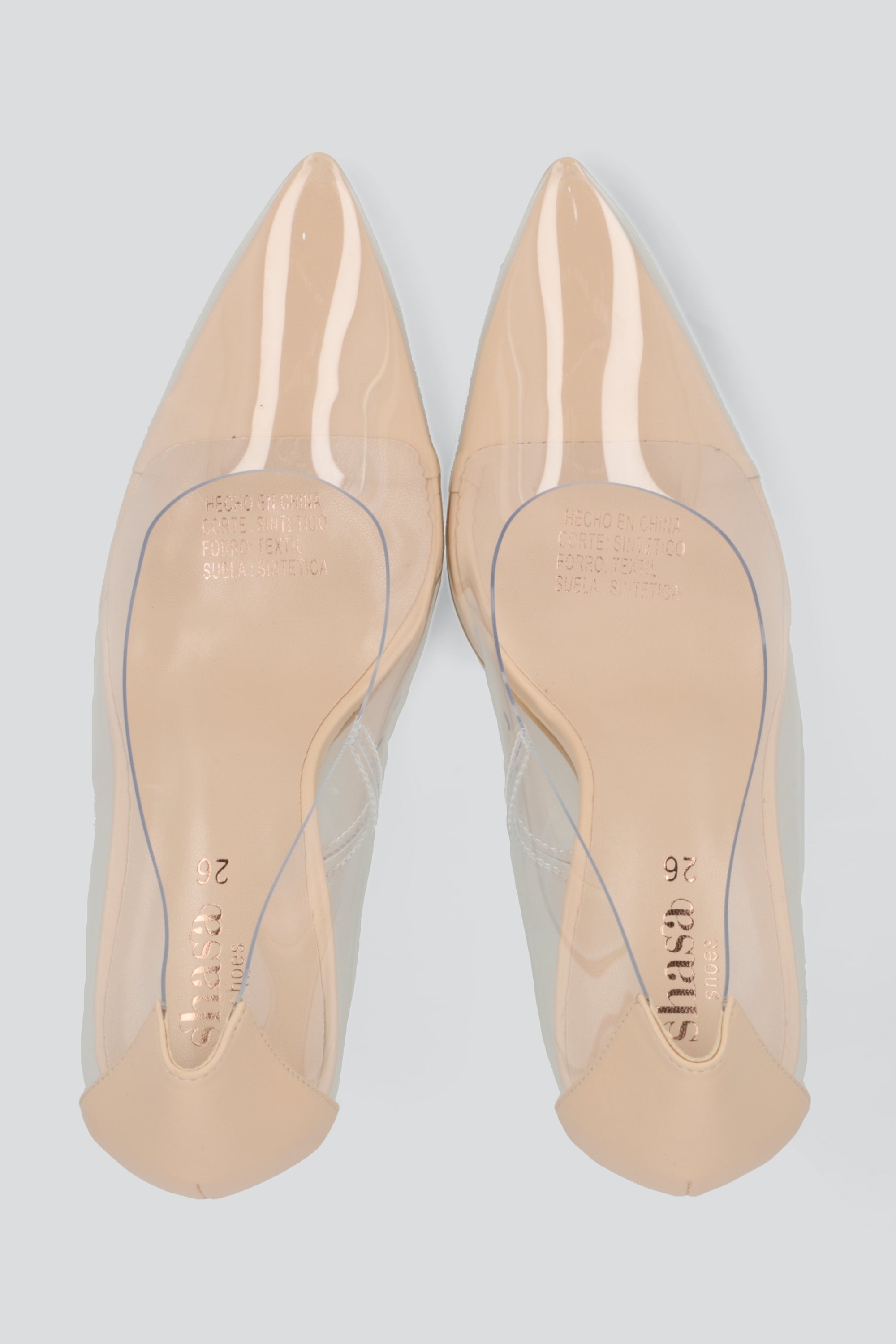 Tacon pointy transparente NUDE
