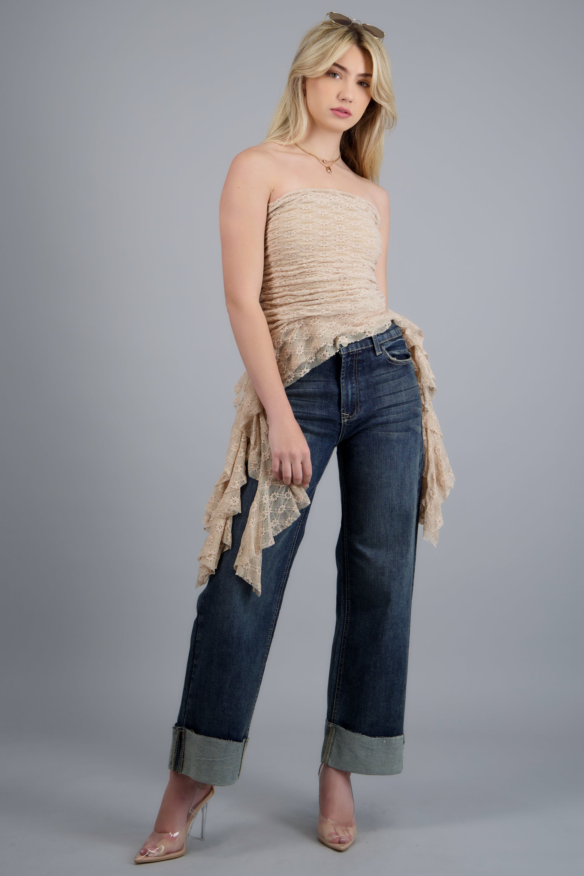 Tacon pointy transparente NUDE