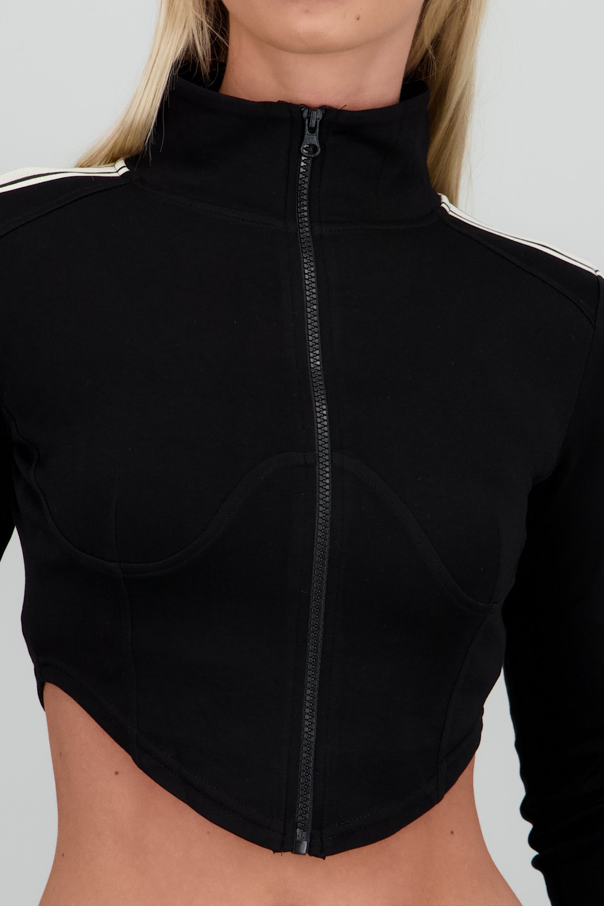 Sudadera lineas contrastes NEGRO COMBO