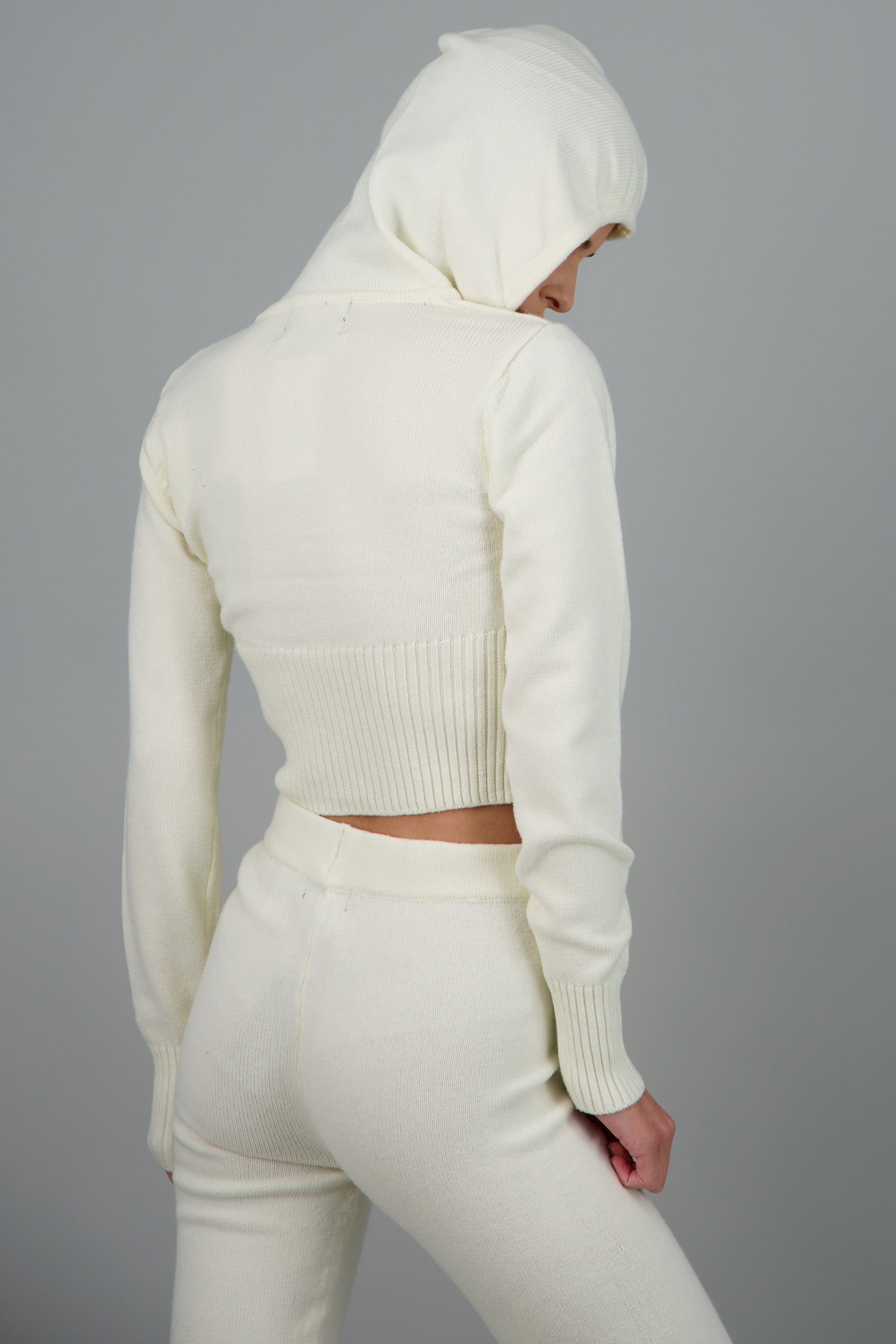 Sudadera tejida lisa HUESO