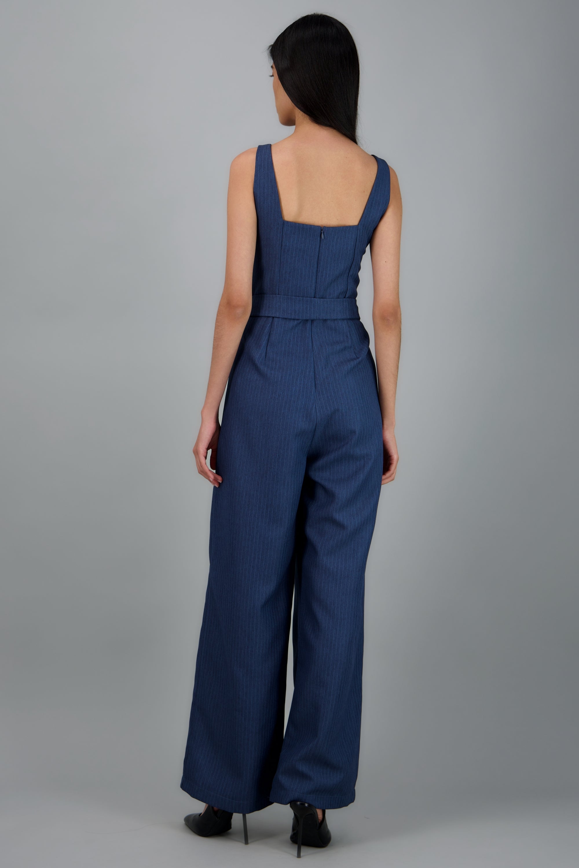 Jumpsuit sastreado esc cuadrado MARINO