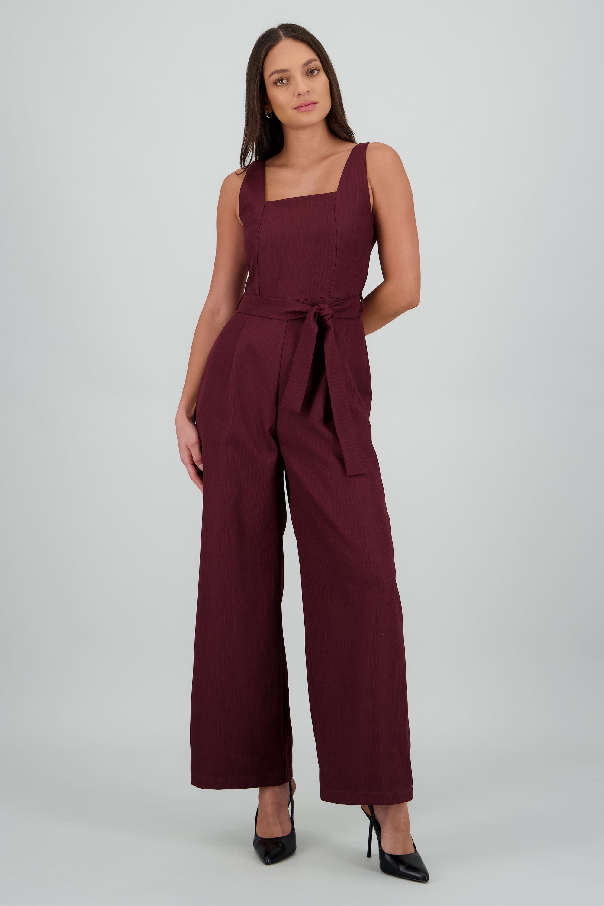 Jumpsuit sastreado esc cuadrado VINO