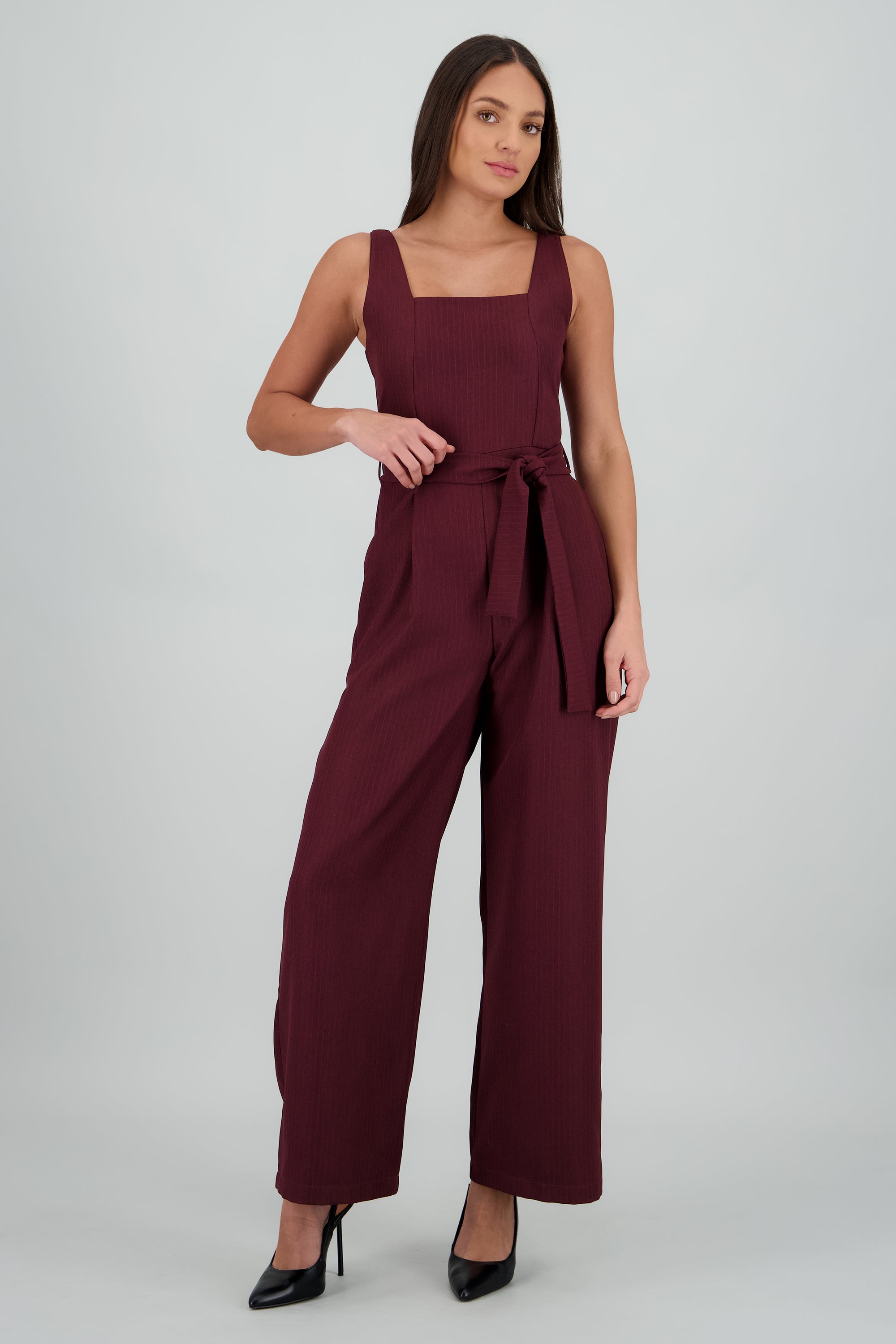 Jumpsuit sastreado esc cuadrado VINO