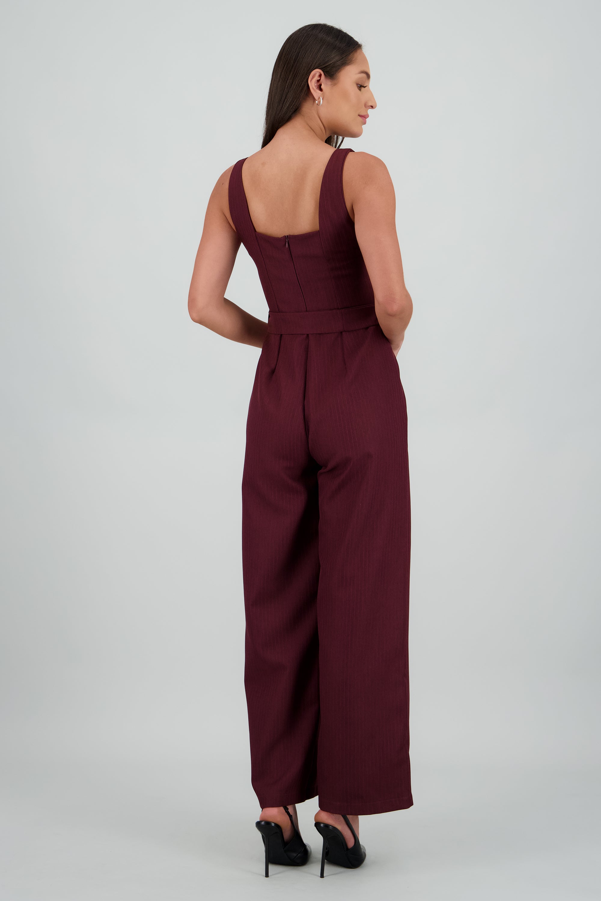 Jumpsuit sastreado esc cuadrado VINO