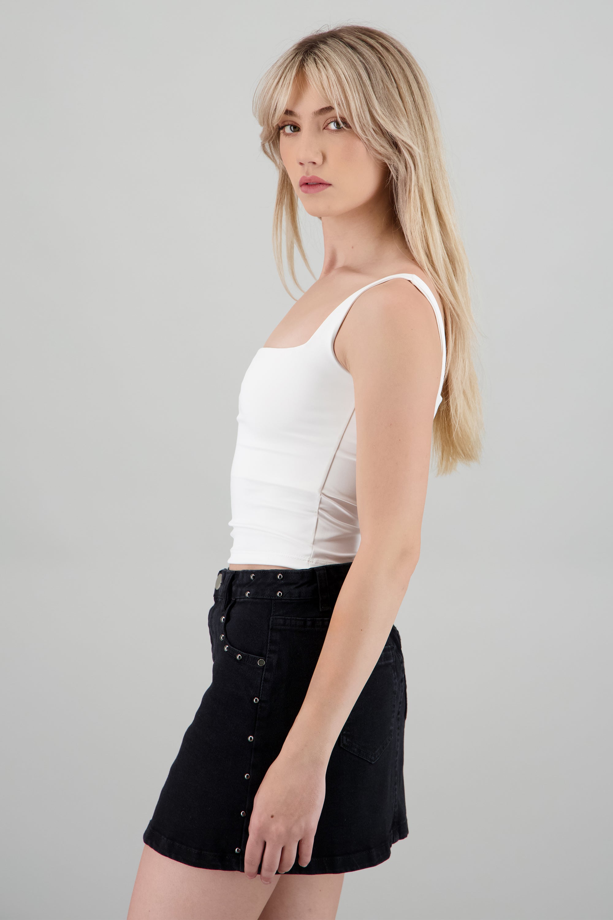 Top escote cuadrado tirantes BLANCO