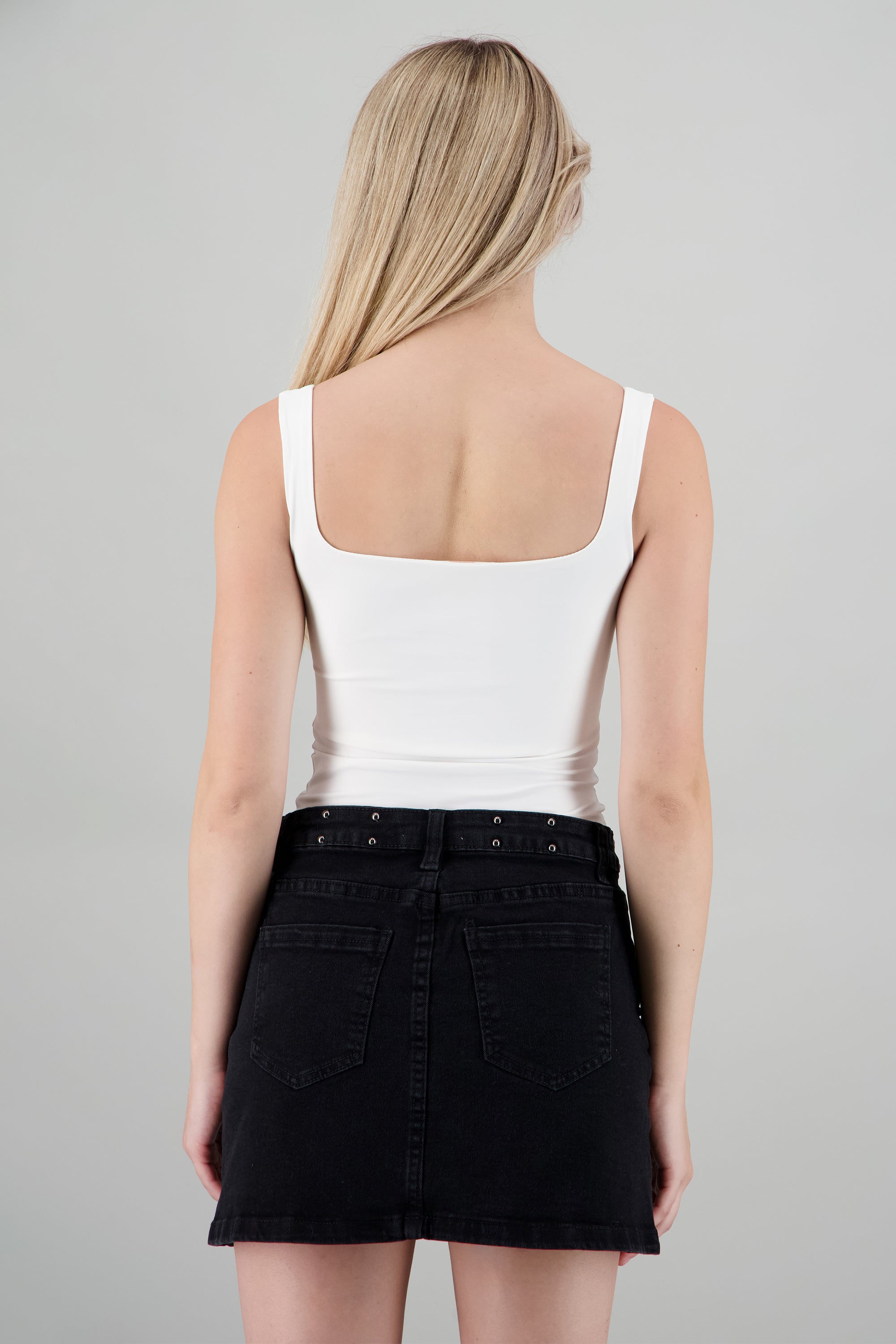 Top escote cuadrado tirantes BLANCO