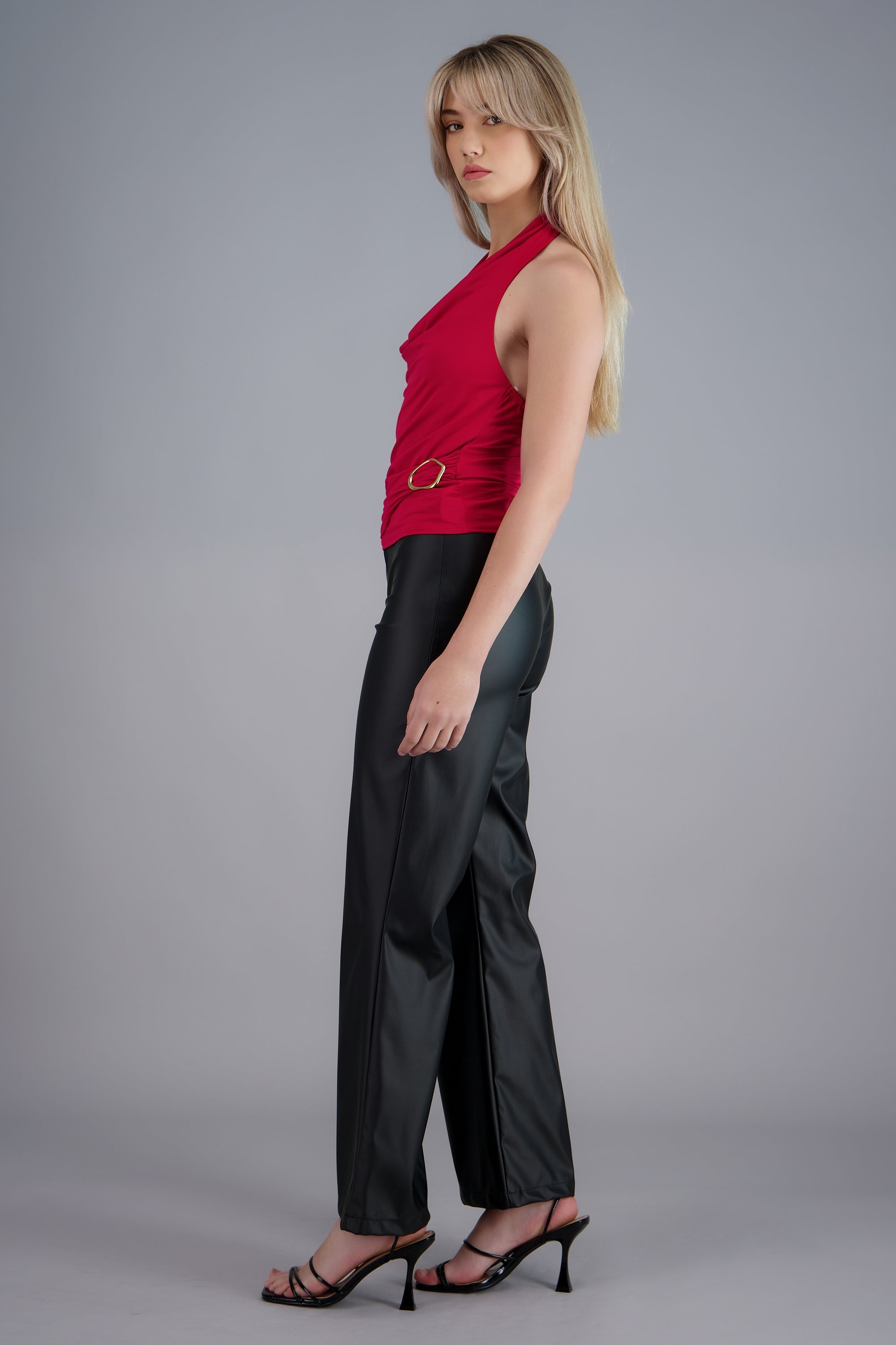 Pantalon Recto PU NEGRO