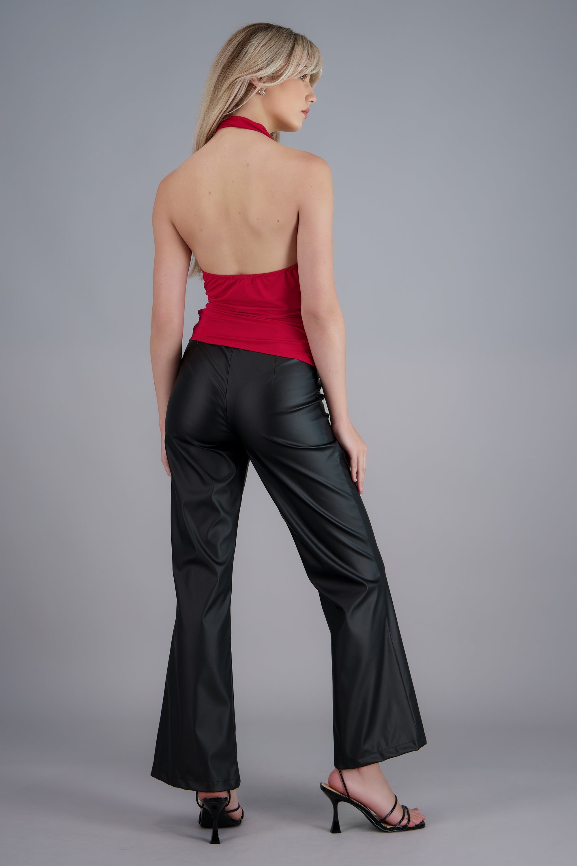 Pantalon Recto PU NEGRO
