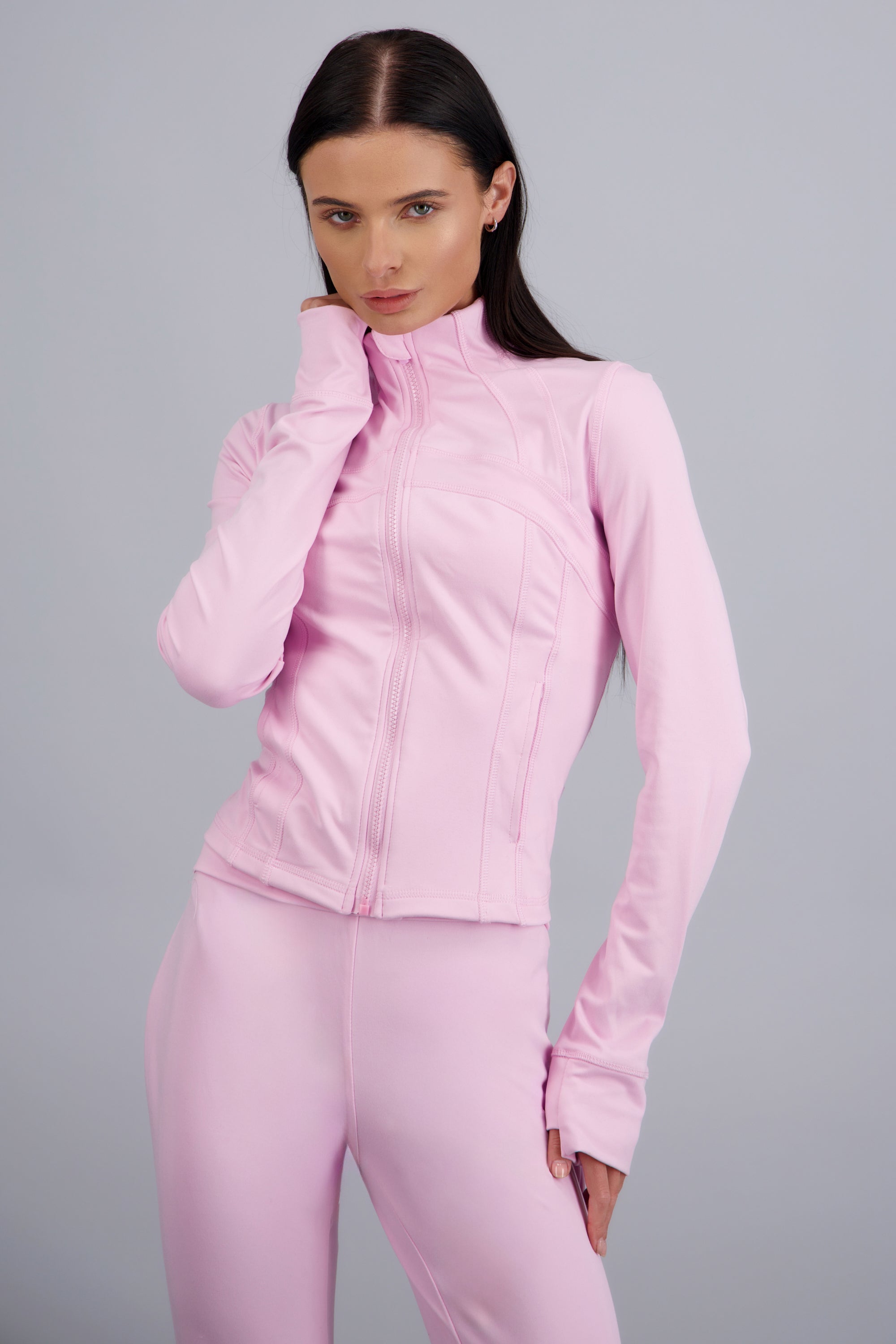 Chamarra deportiva costuras ROSA