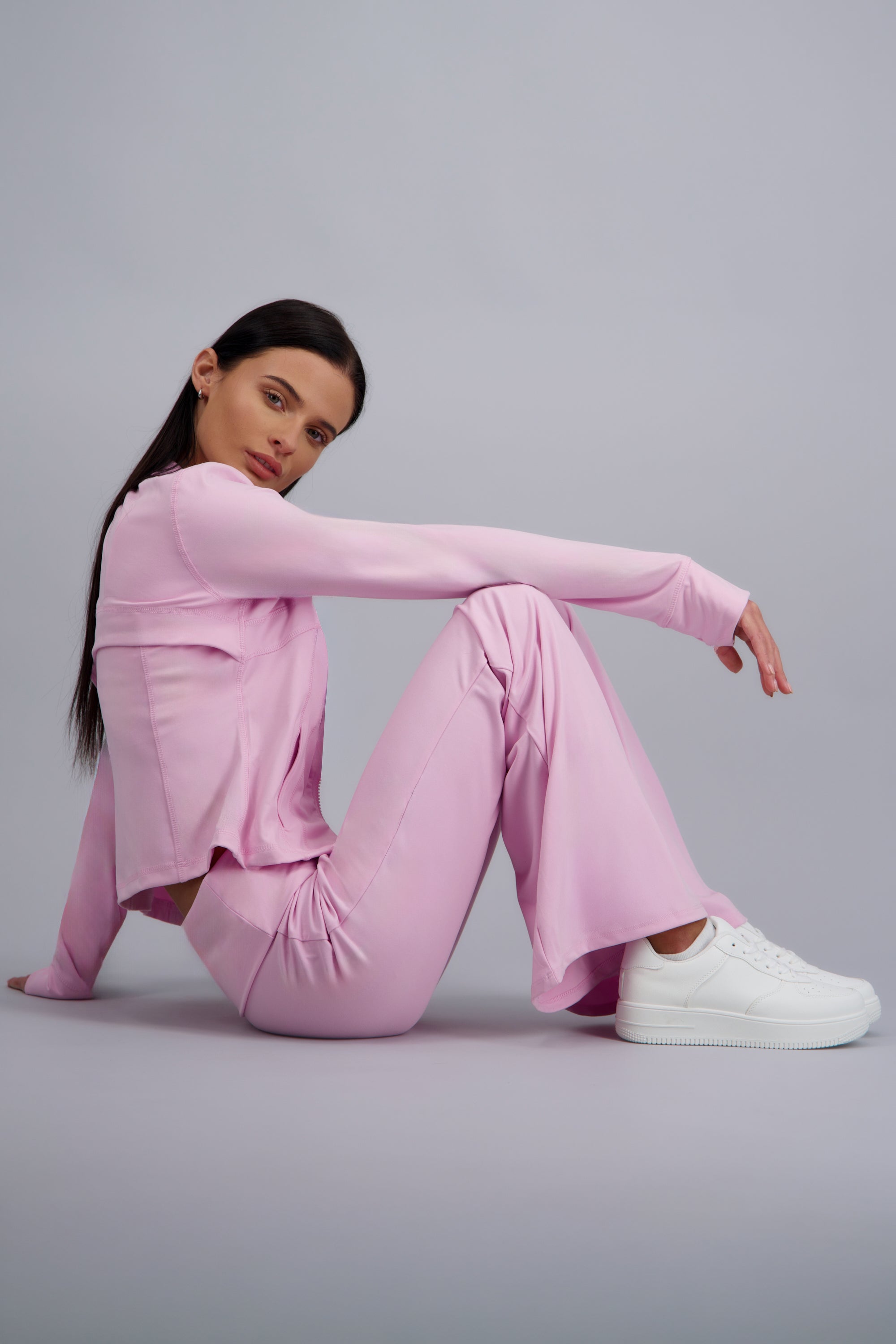 Chamarra deportiva costuras ROSA
