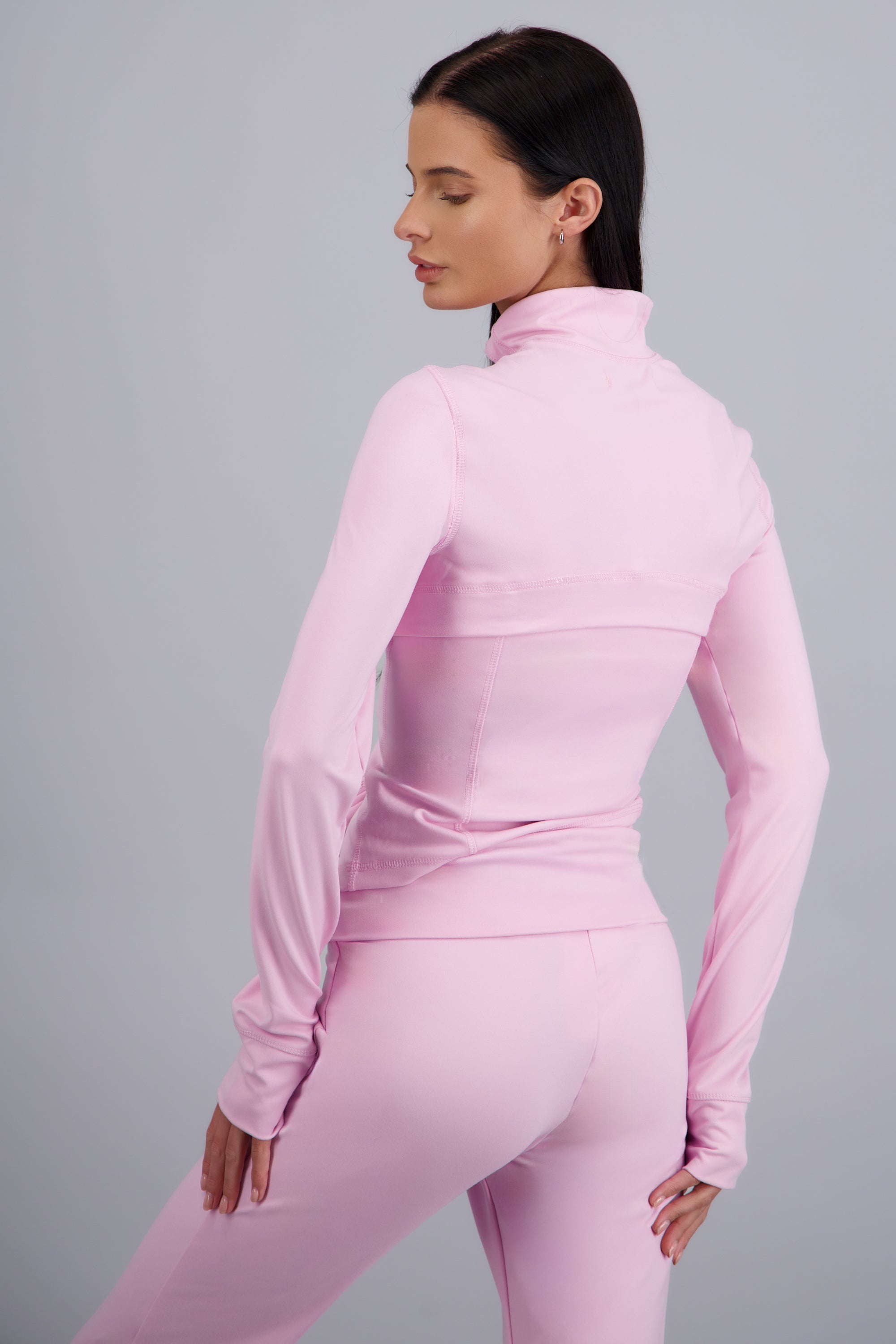 Chamarra deportiva costuras ROSA