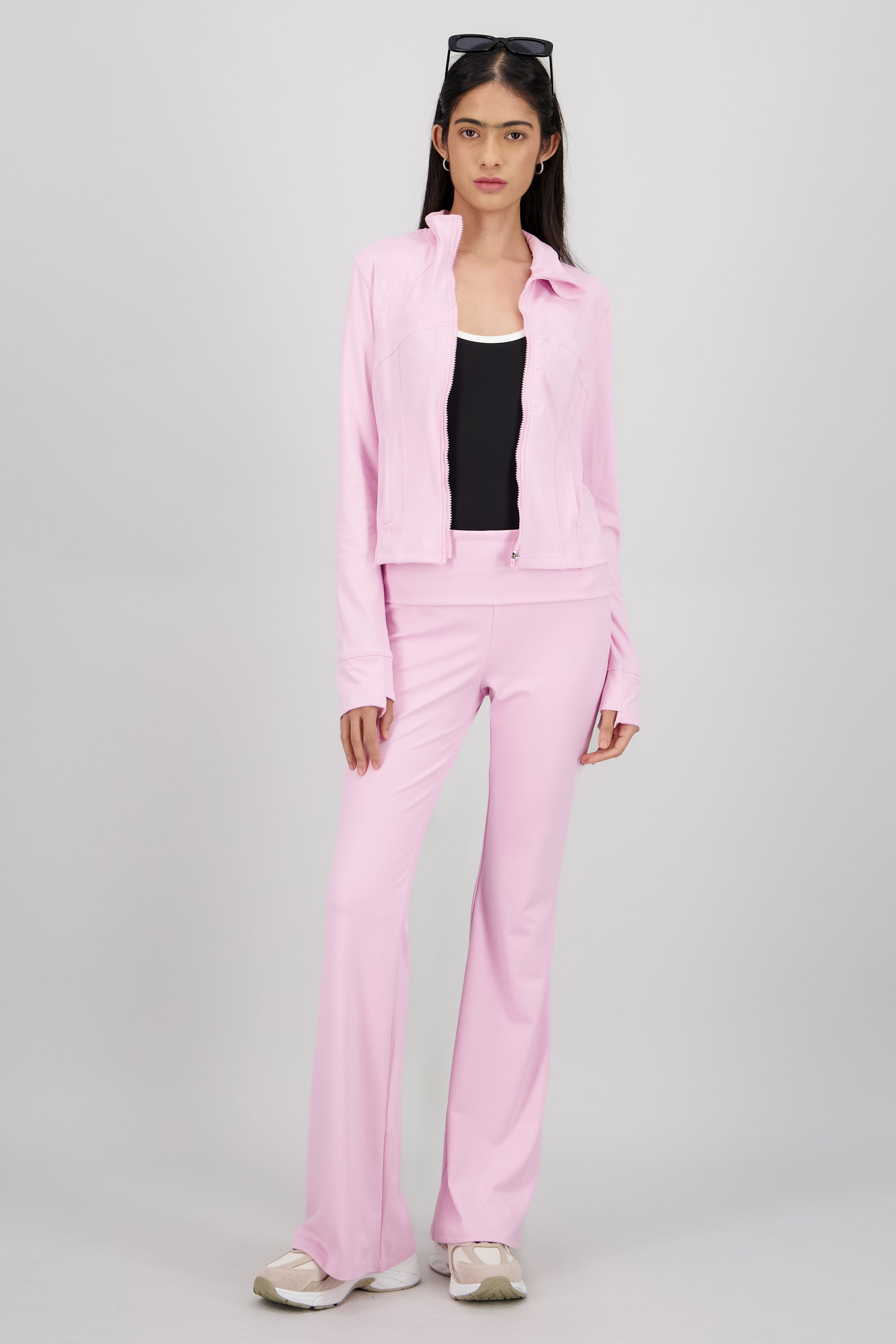 Pants deportivos pretina doblez ROSA