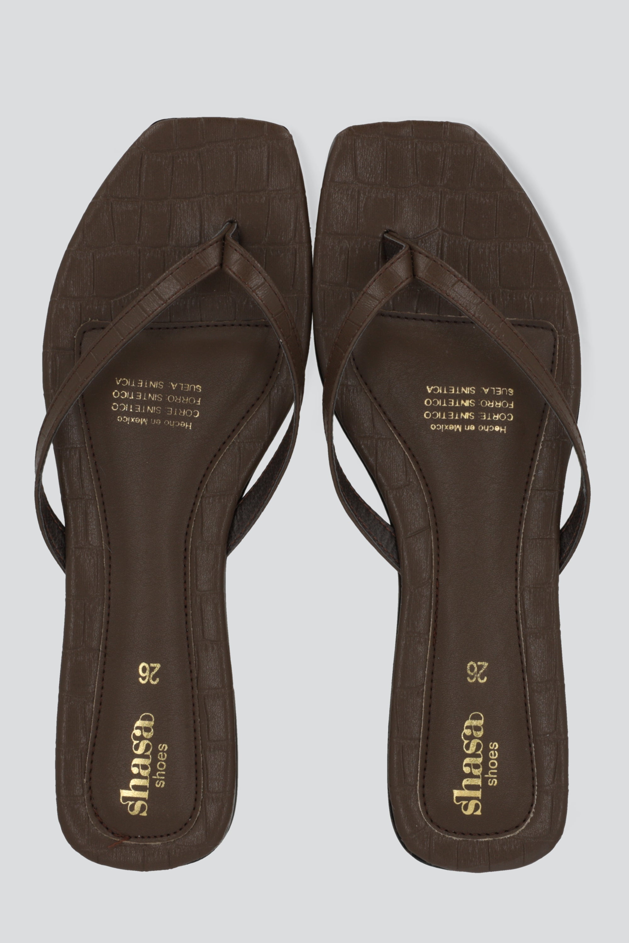 Sandalia pata de gallo rebanada croco CAFE