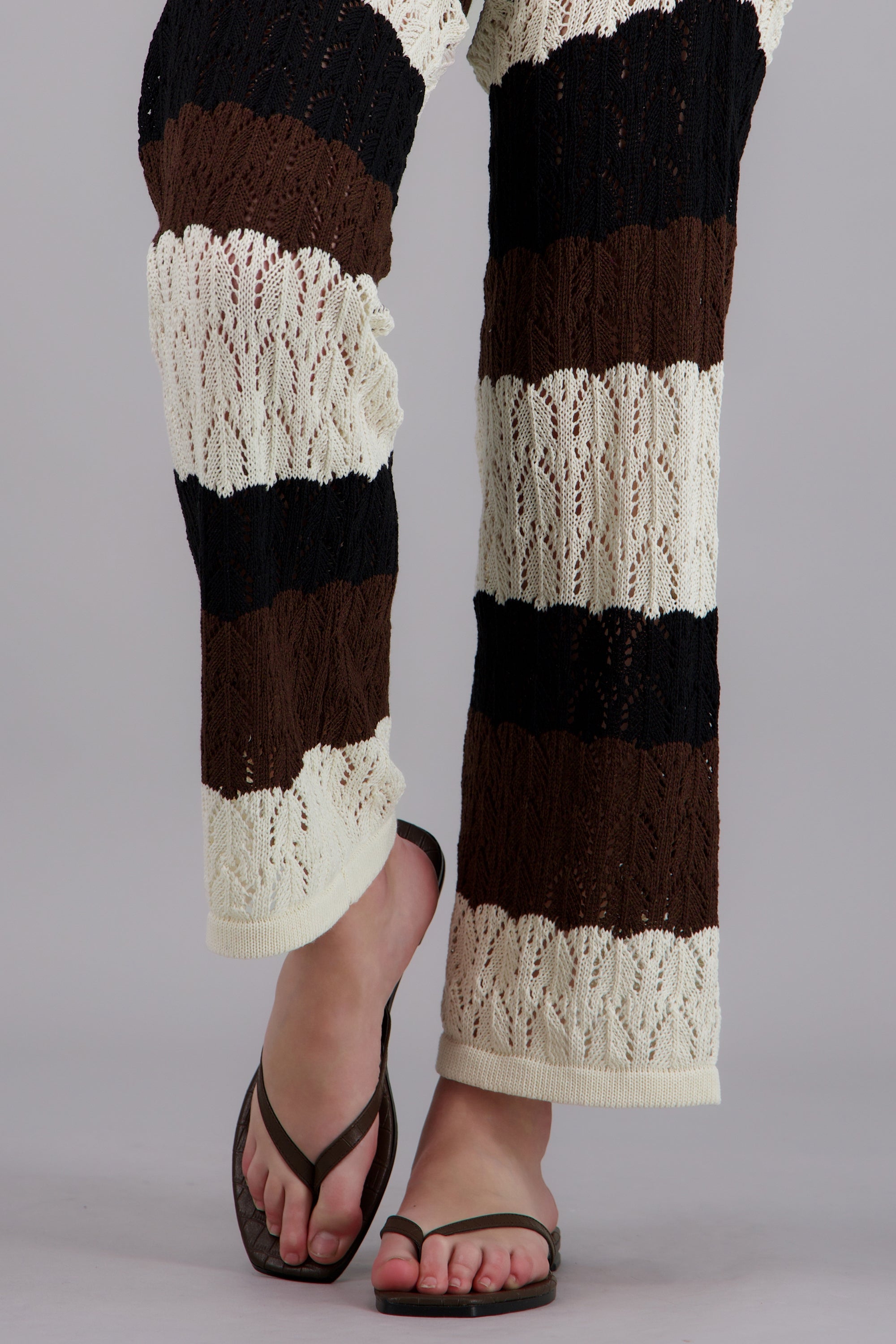 Sandalia pata de gallo rebanada croco CAFE