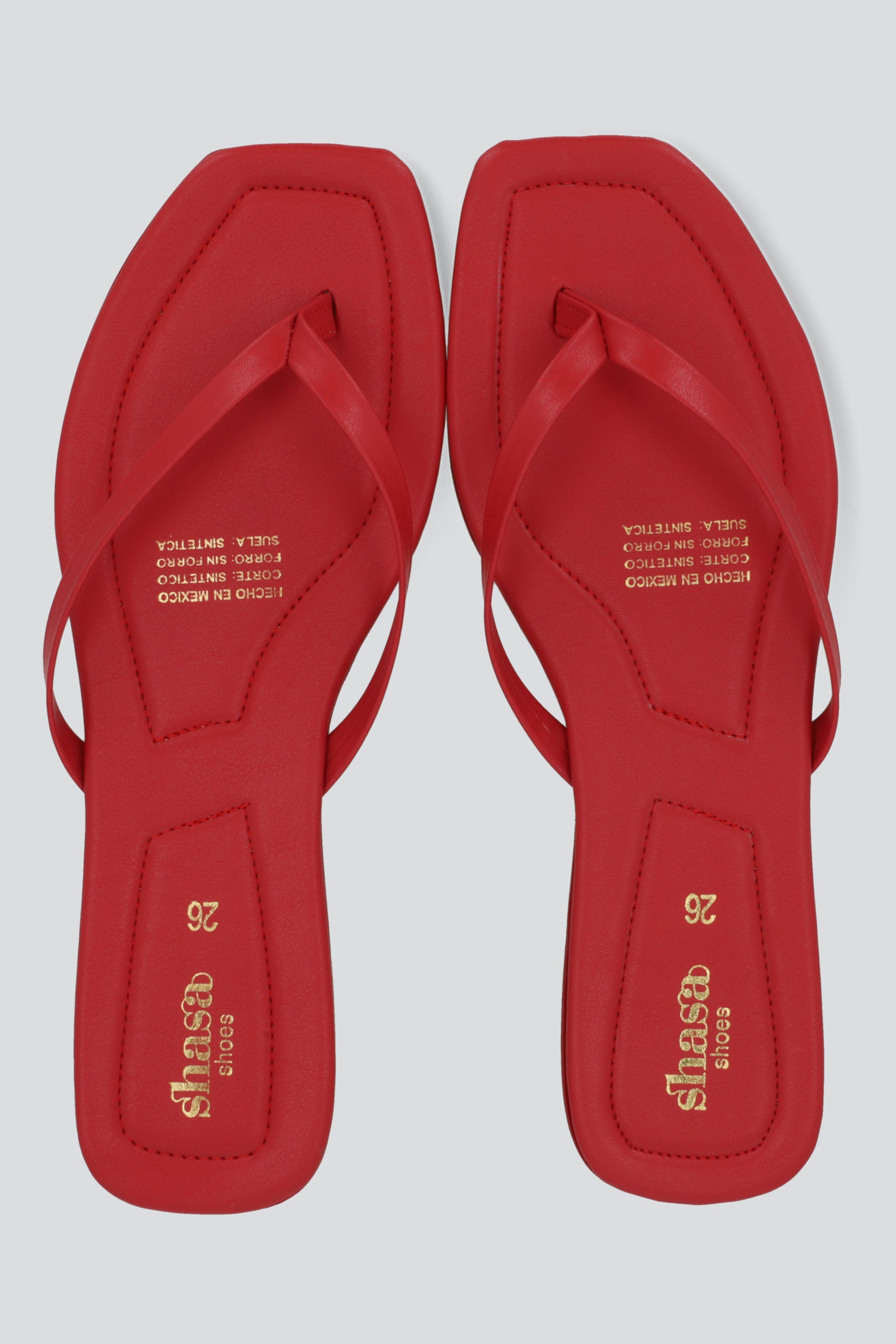 Sandalia pata de gallo a tono ROJO