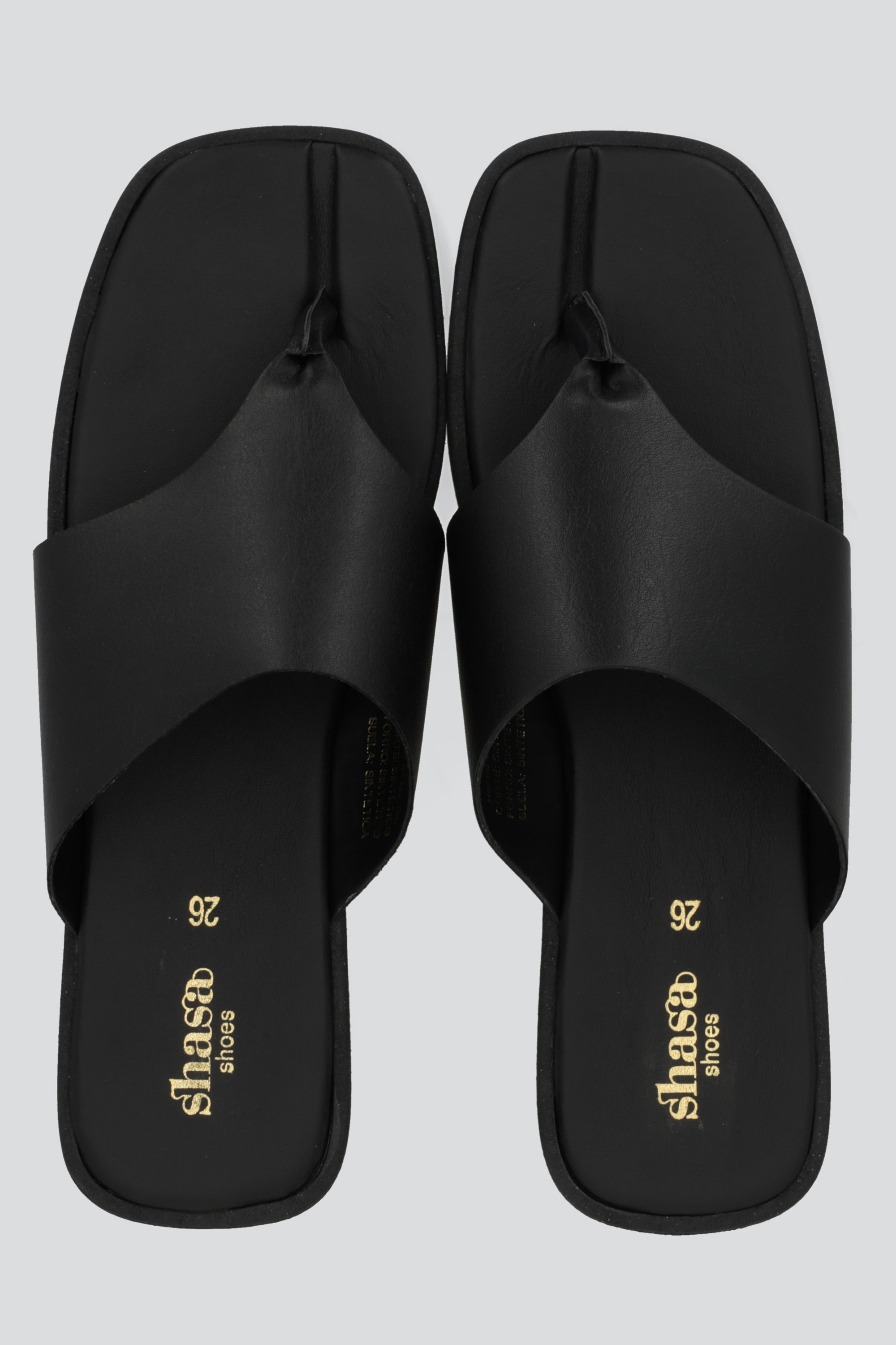 Sandalia pata de gallo division dedo NEGRO