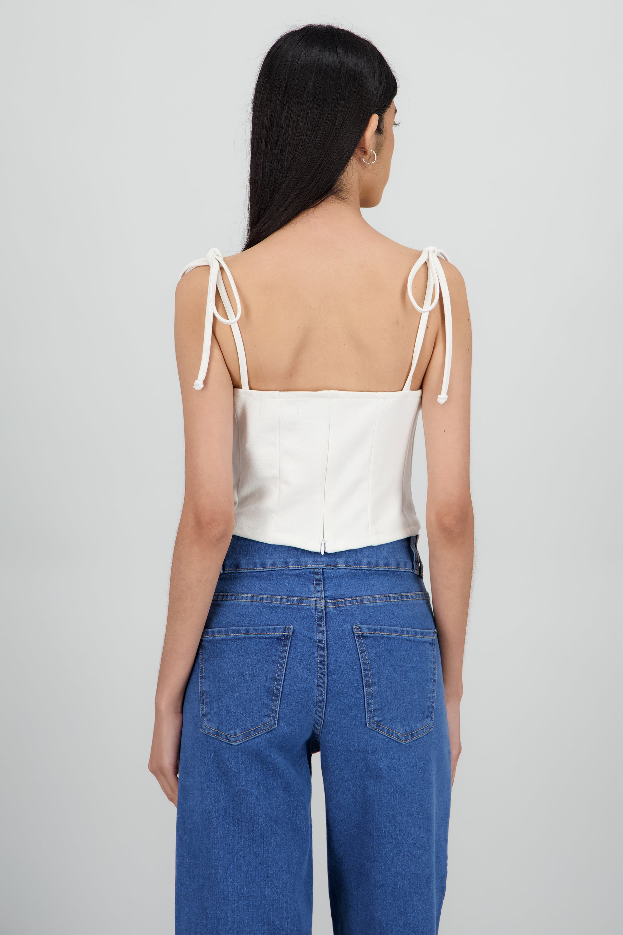 Top corset tirantes amarre HUESO