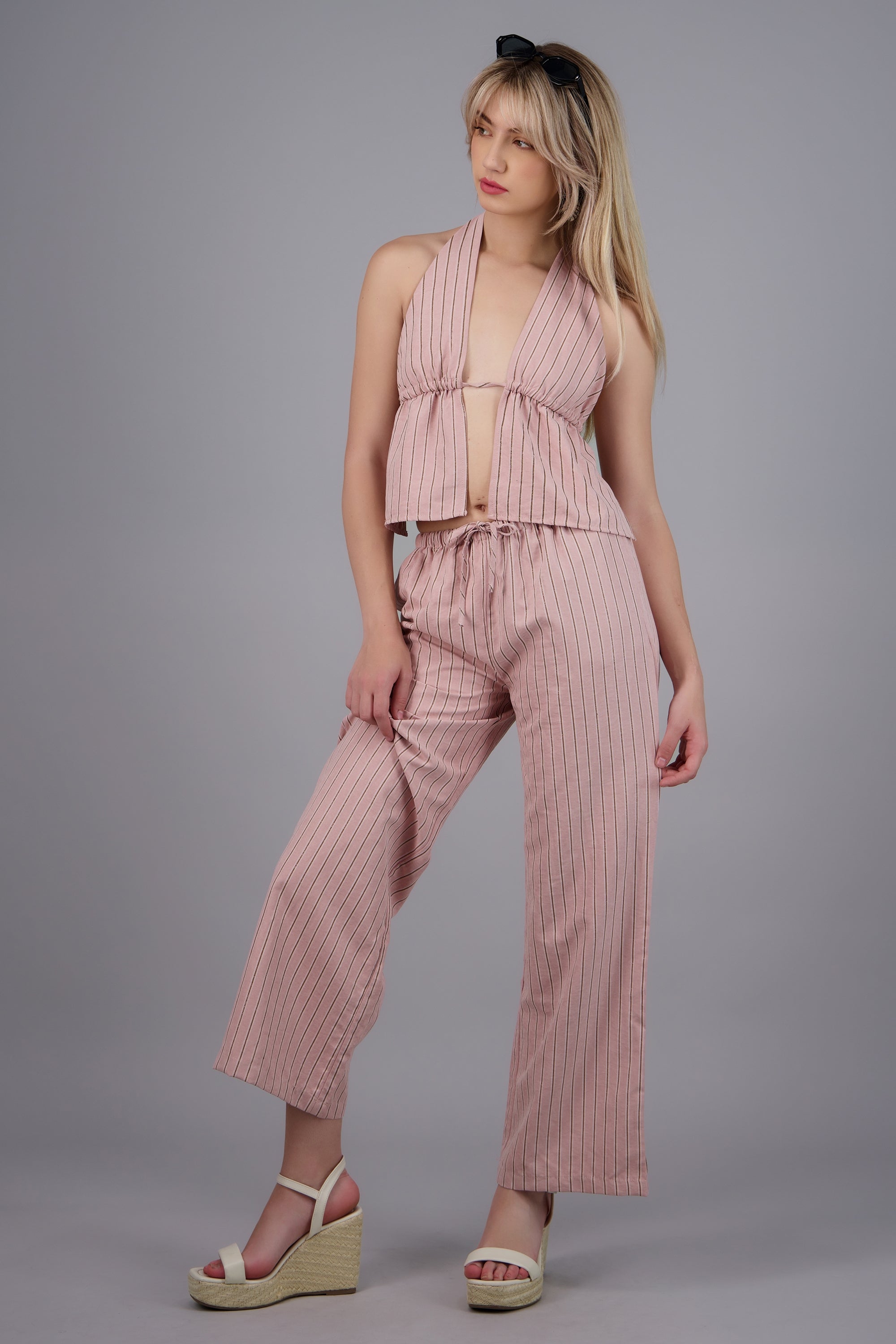 Pantalon rayas ROSA COMBO