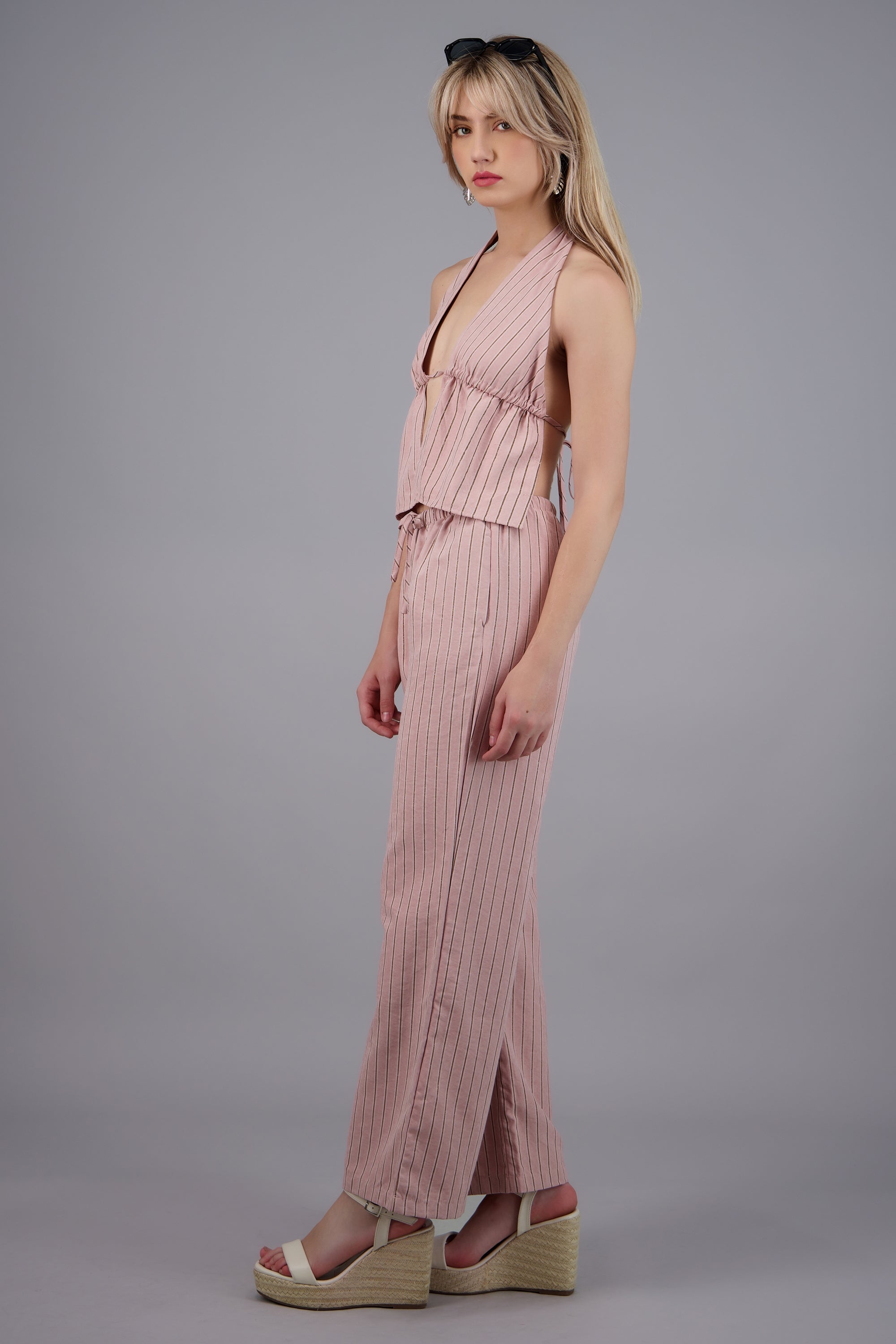 Pantalon rayas ROSA COMBO