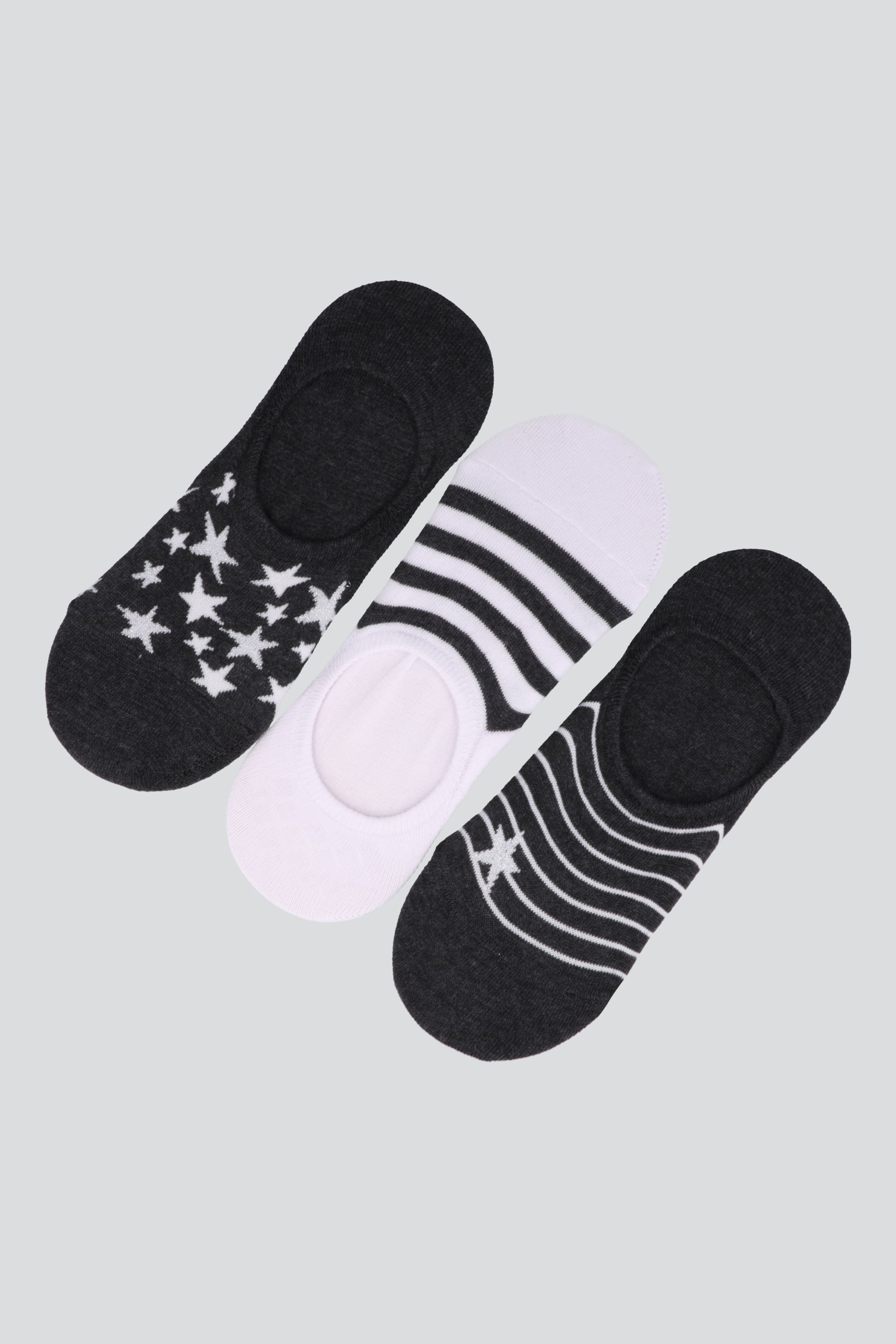 Tripack cubrepie estrellas GRIS COMBO