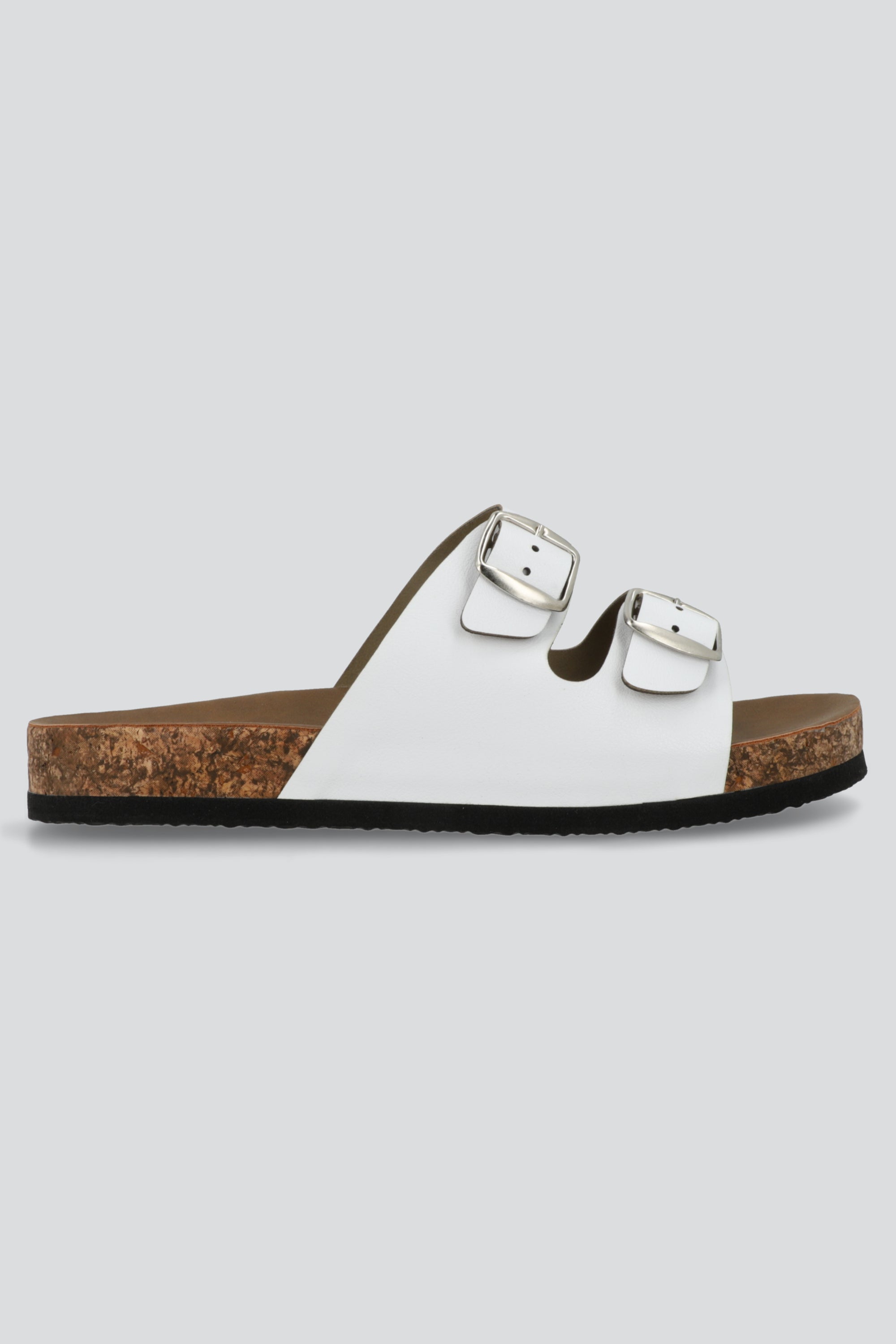 Sandalia dos hebillas corcho BLANCO