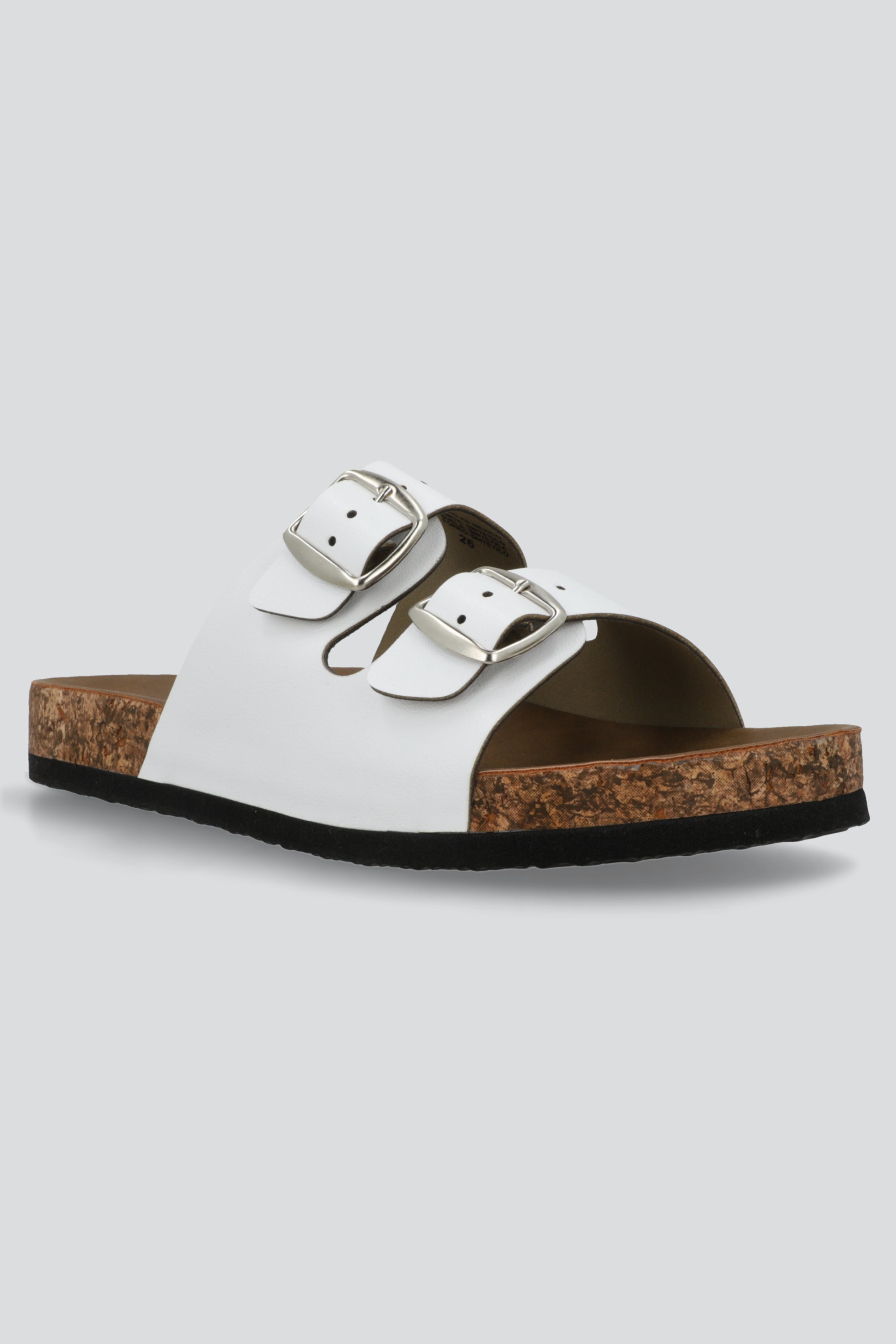 Sandalia dos hebillas corcho BLANCO